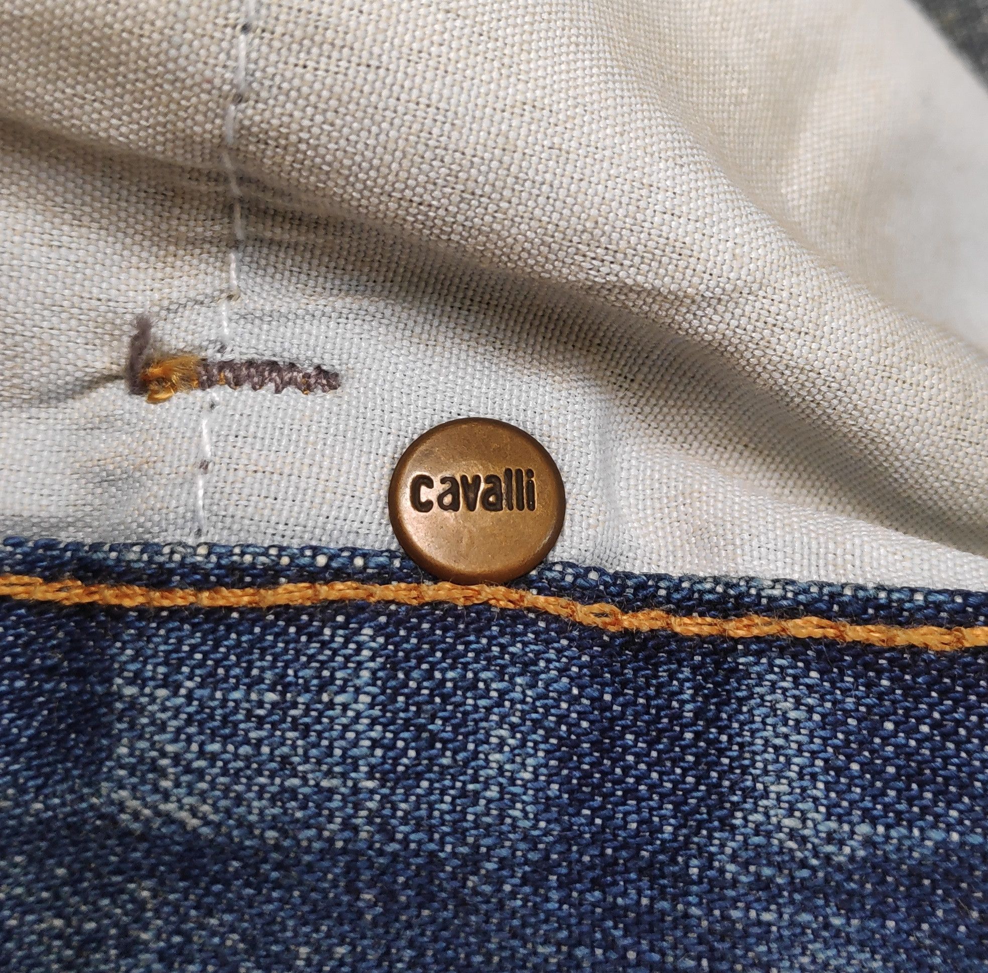 Just Cavalli Vintage Just Cavalli Wide Loose Fit Denim Jeans Big Logo Size US 36 / EU 52 - 12 Thumbnail