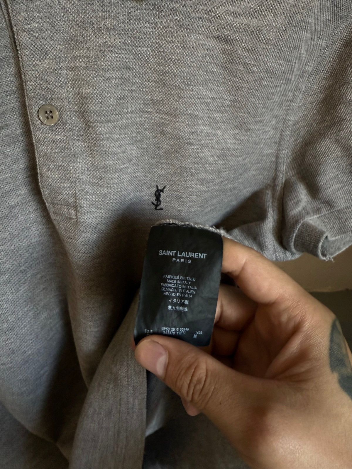 Saint Laurent Paris FW13 ‘YSL’ Polo - Hedi Slimane Size US M / EU 48-50 / 2 - 3 Thumbnail