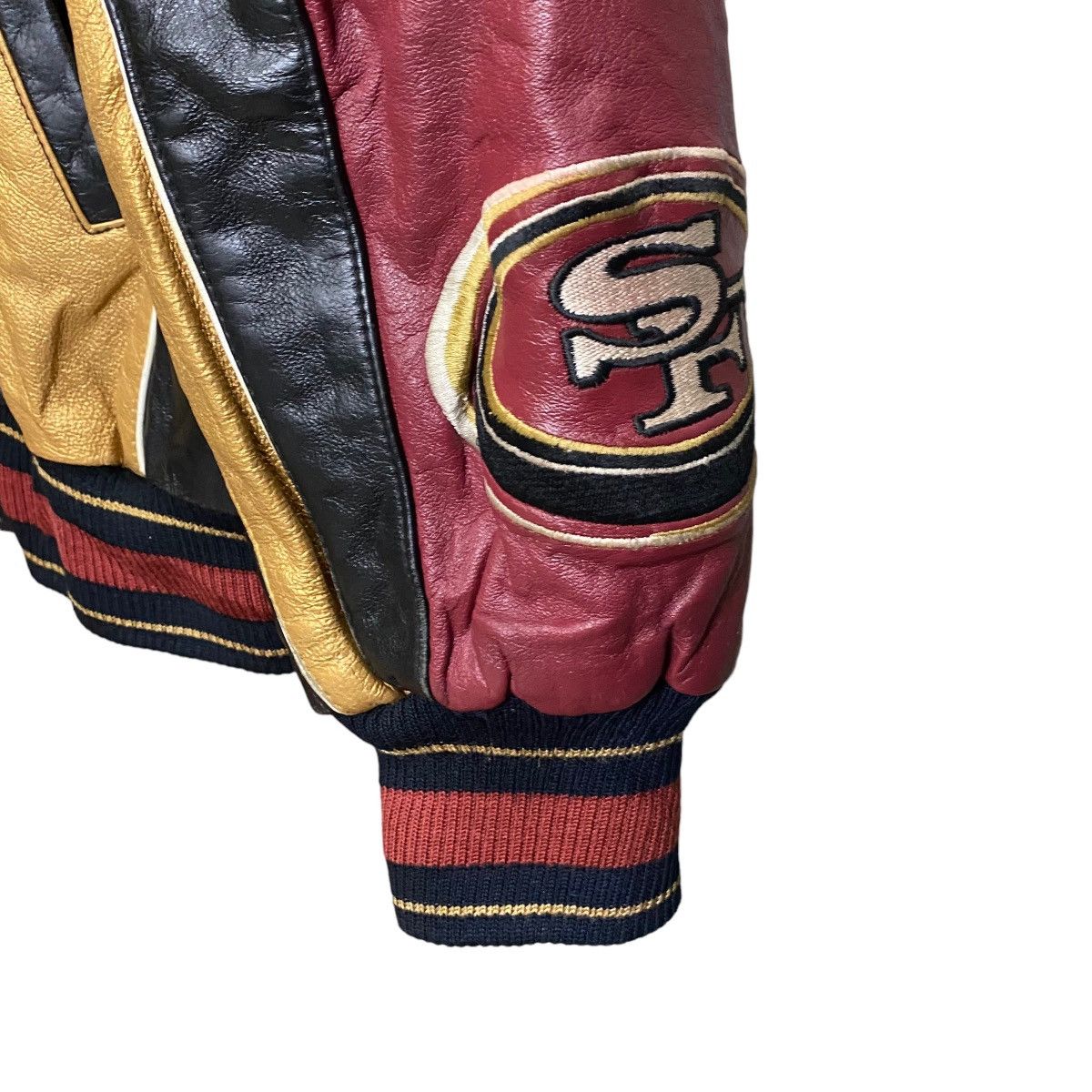 NFL Vintage SF 49ers NFL Leather Bomber Varsity Jacket Size US XL / EU 56 / 4 - 12 Thumbnail