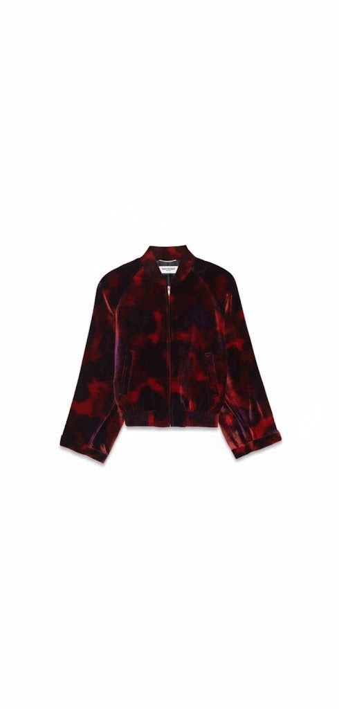 Saint Laurent Paris oc11z1025 Teddy Jacket in velvet in Multicolor Size US XL / EU 56 / 4 - 1 Preview