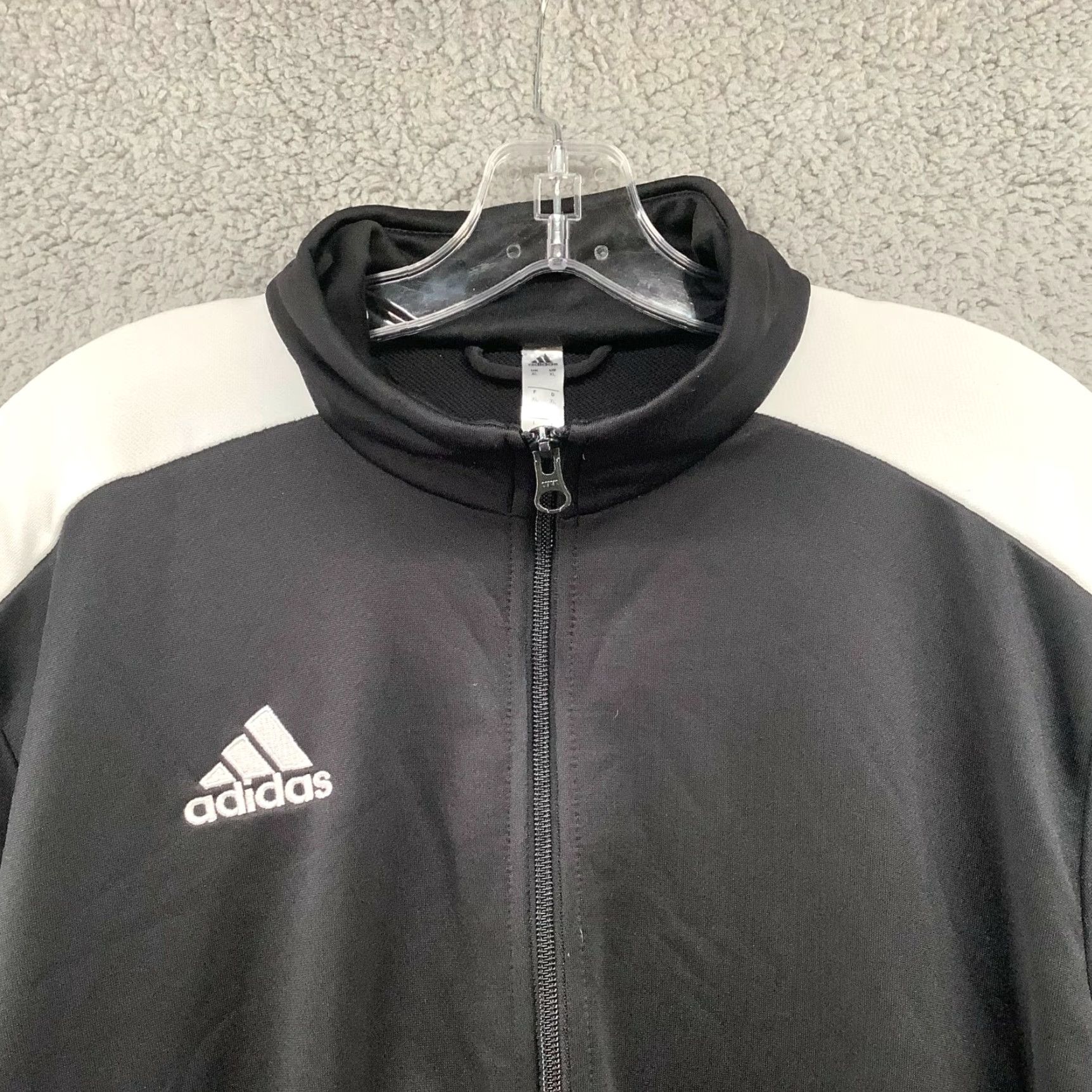 Adidas ADIDAS Track Jacket Mens XL Black White Striped Full Zip Athletic Regista 18 Activewear 90s? Size US XL / EU 56 / 4 - 5 Thumbnail