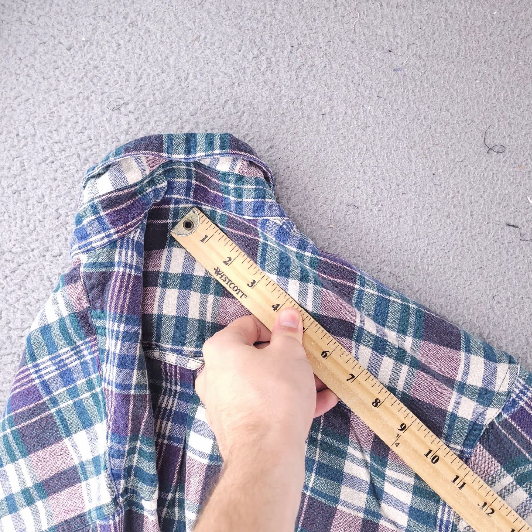 Express VINTAGE Mountain Express Shirt Mens L Blue Plaid Flannel Cotton Thick Retro Baggy Fit Button-Up Size US L / EU 52-54 / 3 - 7 Thumbnail