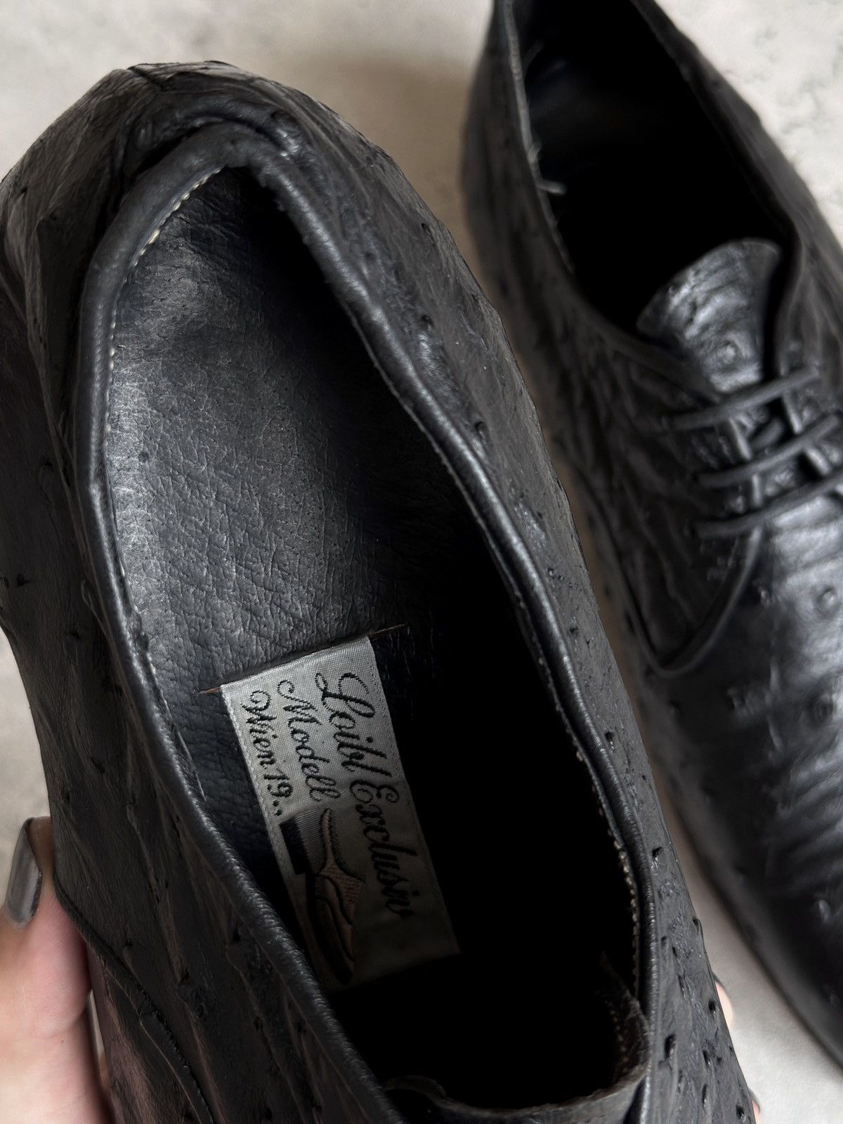 Other 1960-1970s AUSTRIAN HANDMADE OSTRICH LEATHER DERBY Size US 9 / EU 42 - 10 Thumbnail