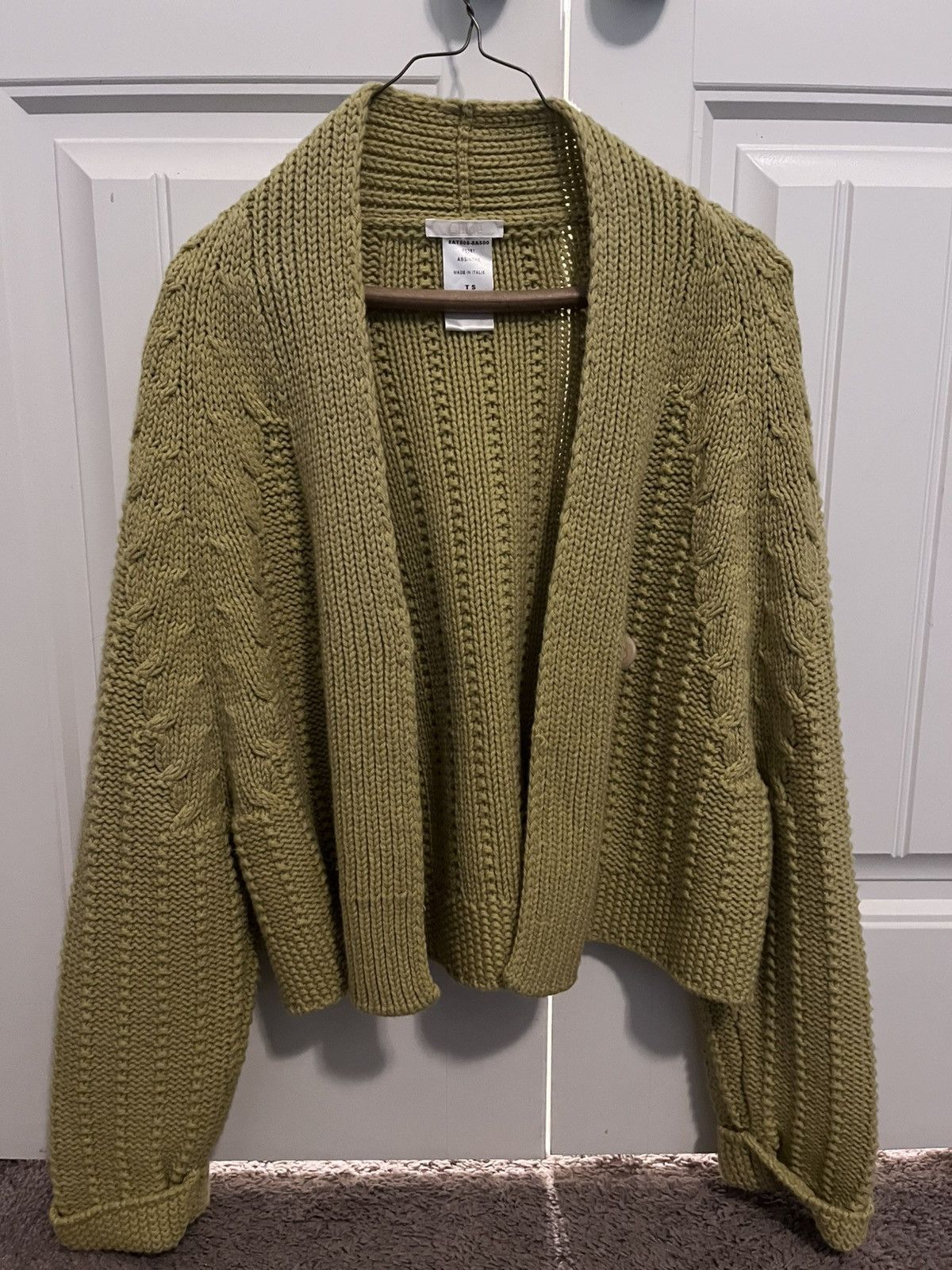 Chloe Chloé Chunky Knit Cardigan – “Absinthe” Green – Size XS Size S / US 4 / IT 40 - 1 Thumbnail