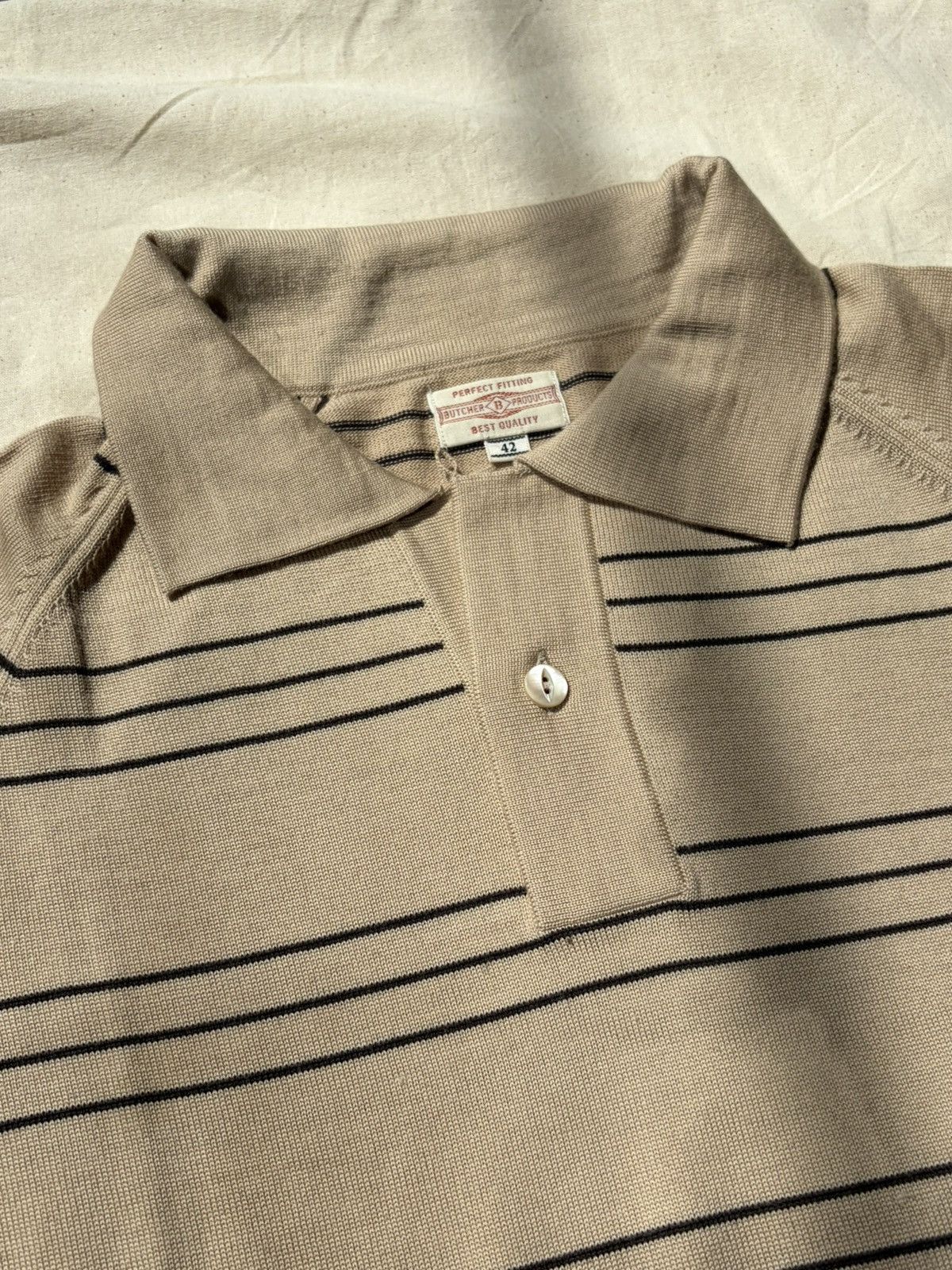 At Last & Co At last co timeworn beige raglan sleeve wool knitted polo Size US L / EU 52-54 / 3 - 2 Thumbnail