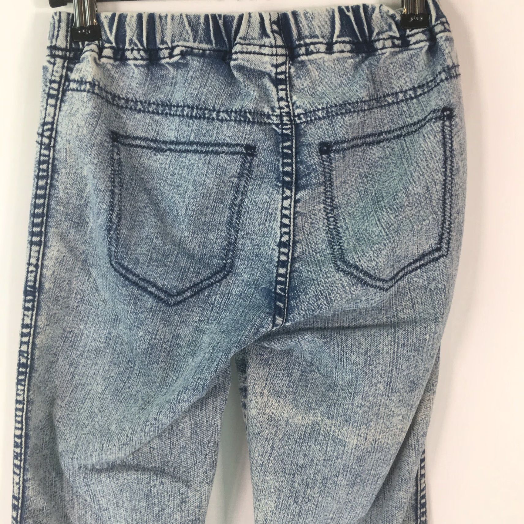 Denime Divided Womens Jeans Skinny Blue Denim Size 4 Elastic Waist Regular Rise Low 31 in Inseam 31 in Size 27" / US 4 / IT 40 - 3 Thumbnail