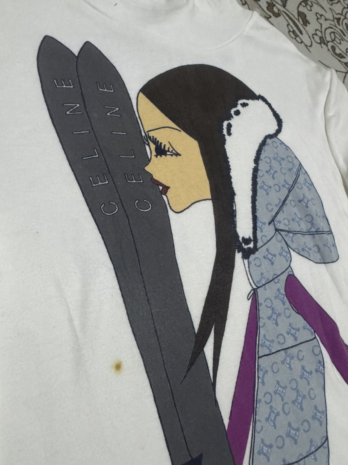 Celine Big Logo Women on Ski Printed Celine L/S Shirt Size S / US 4 / IT 40 - 5 Thumbnail