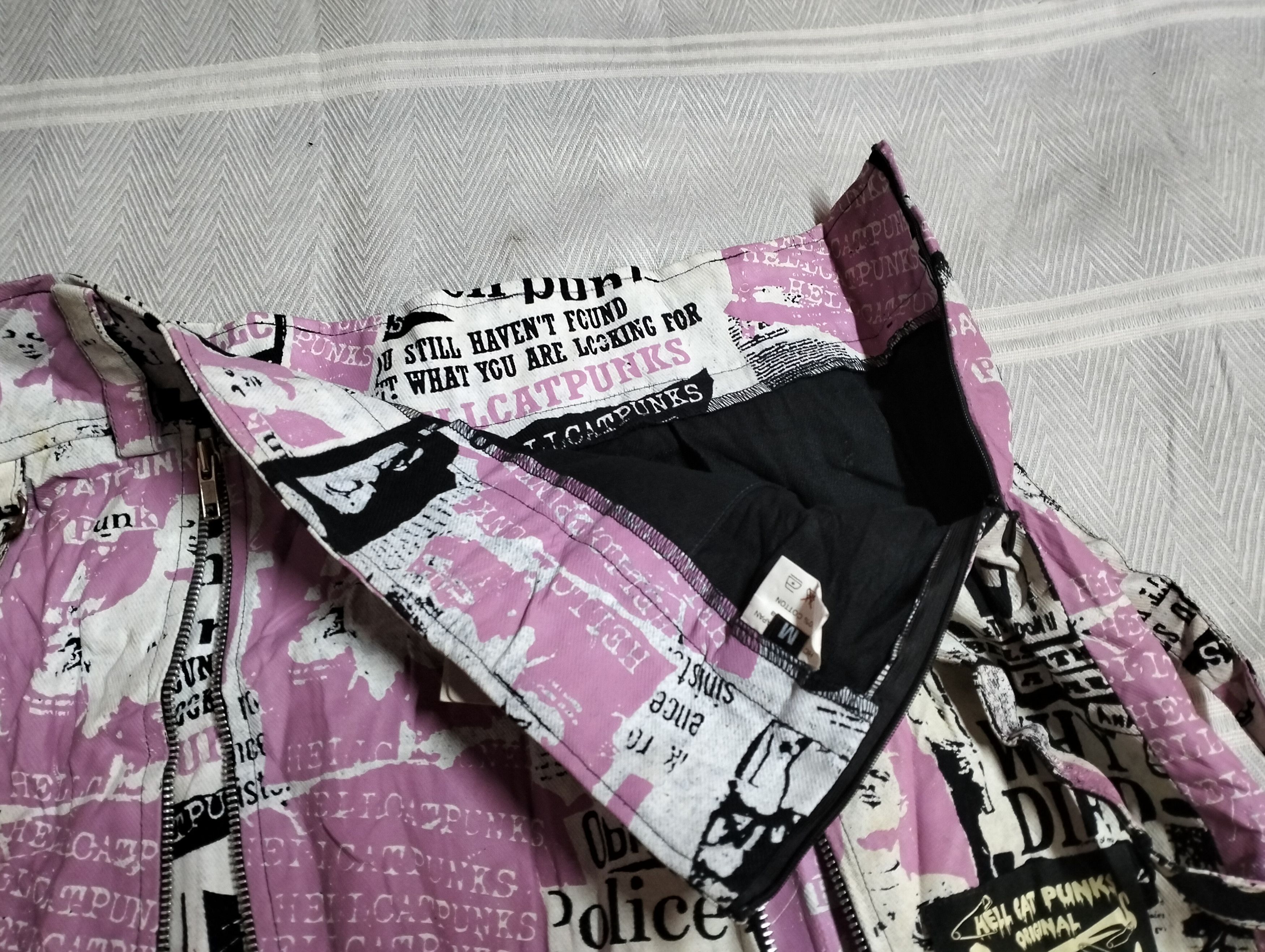 Seditionaries Hell Cat Punk Not Dead Mini Skirt Full Print Size 32" / US 10 / IT 46 - 14 Thumbnail