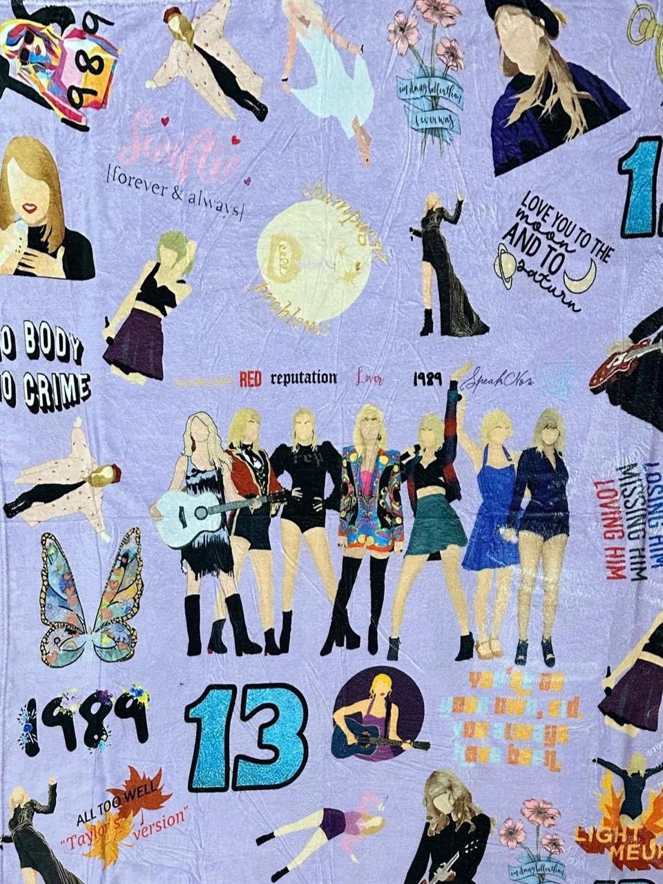 Other Taylor Swift Eras Tour Fleece Throw Blanket Size ONE SIZE - 1 Thumbnail