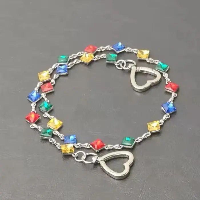 Jewelry Colorful Agate Rhineston Waist Pants Chain Size ONE SIZE - 3 Thumbnail