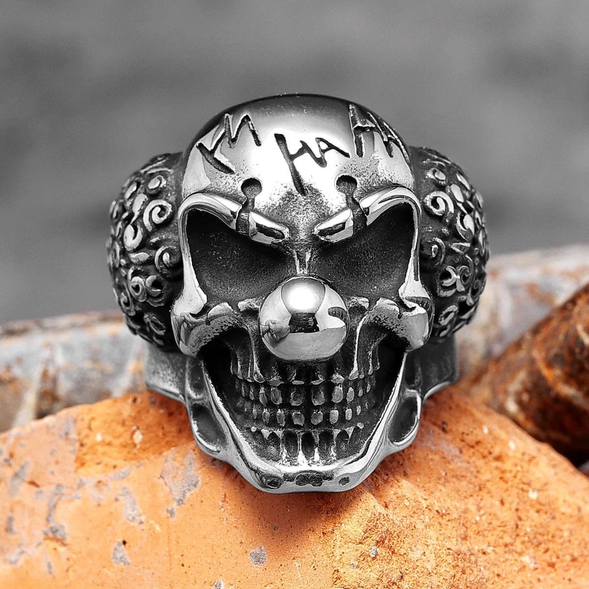 Jewelry Joker Skull Ring Jewelry Streetwear Fashion Gift Size ONE SIZE - 3 Thumbnail