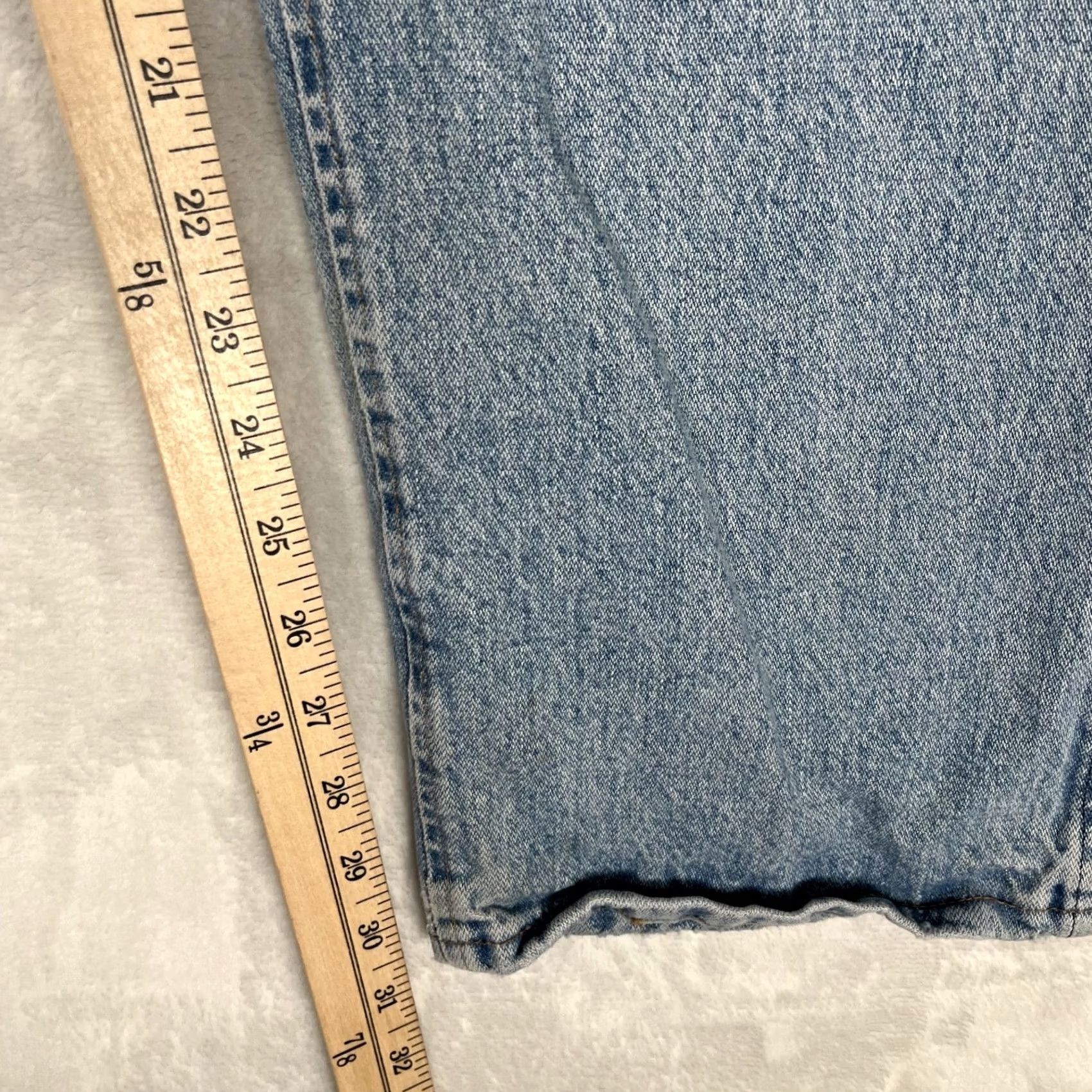 Wrangler Wrangler 47MWZ Jeans Regular 32x34 Light Blue Denim 5-Pocket Straight Cowboy Stain Vintage No Size US 32 / EU 48 - 5 Thumbnail