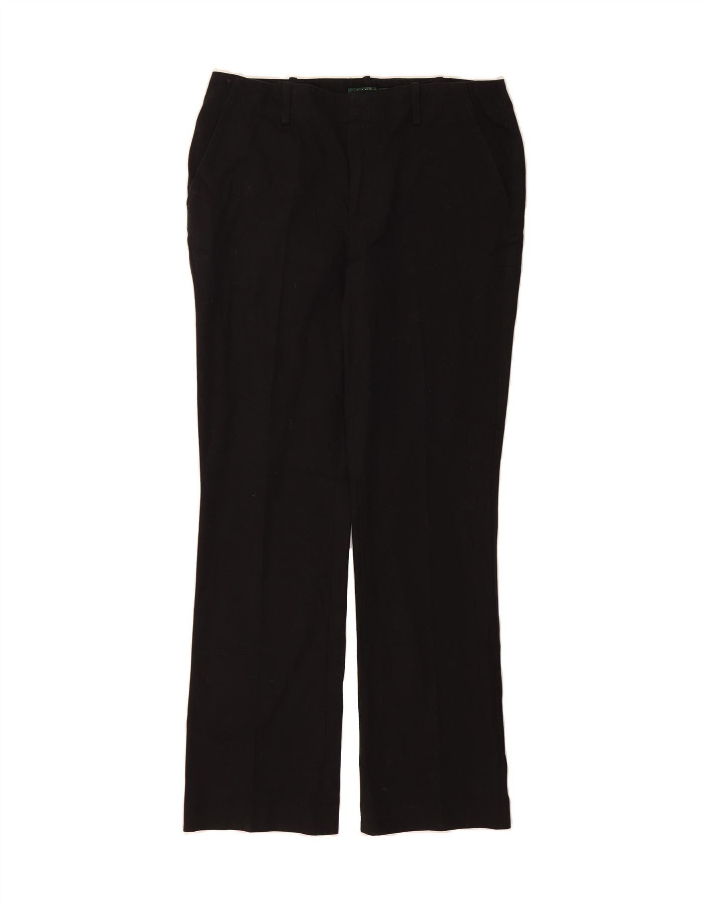 Ralph Lauren Womens Straight Chino Trousers US 10 Large W32 L31 Black Size 28" / US 6 / IT 42 - 1 Thumbnail