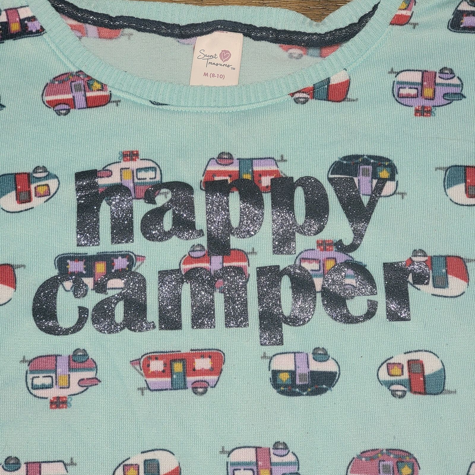 Other 2 Pc Secret Treasures LS Pj Set "Happy Camper" - Med(8-10) Size M / US 6-8 / IT 42-44 - 3 Thumbnail