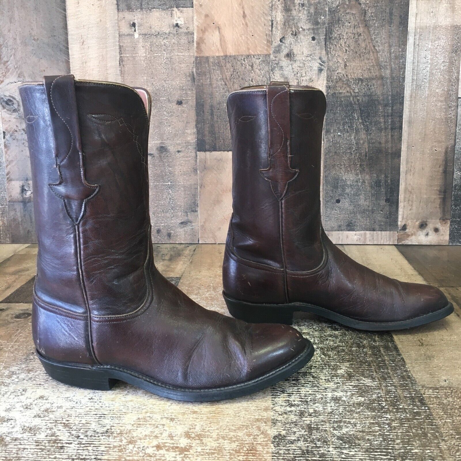 Lucchese Lucchese P0468 Vintage Roper Brown Cowboy Boots Mens 7.5 E Size US 7.5 / EU 40-41 - 11 Thumbnail