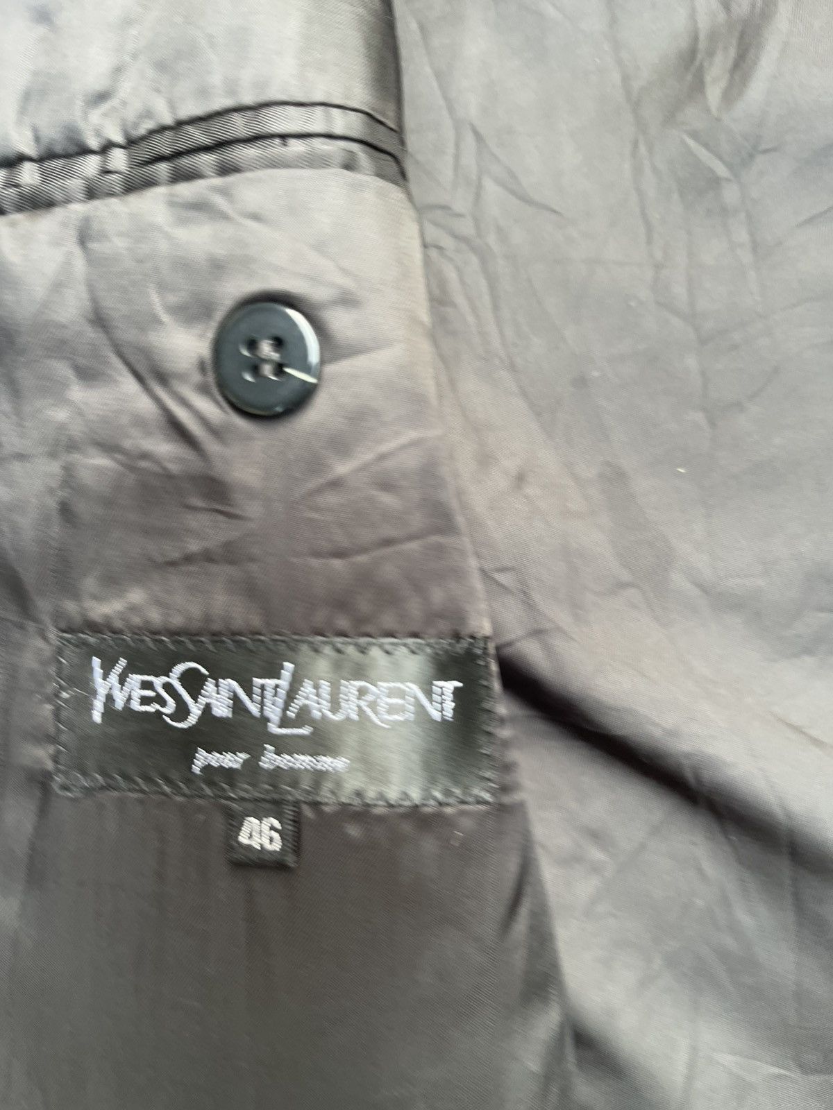 Vintage × Yves Saint Laurent Vintage Yves Saint Laurent Pour Homme Suit Jacket Size US S / EU 44-46 / 1 - 3 Thumbnail