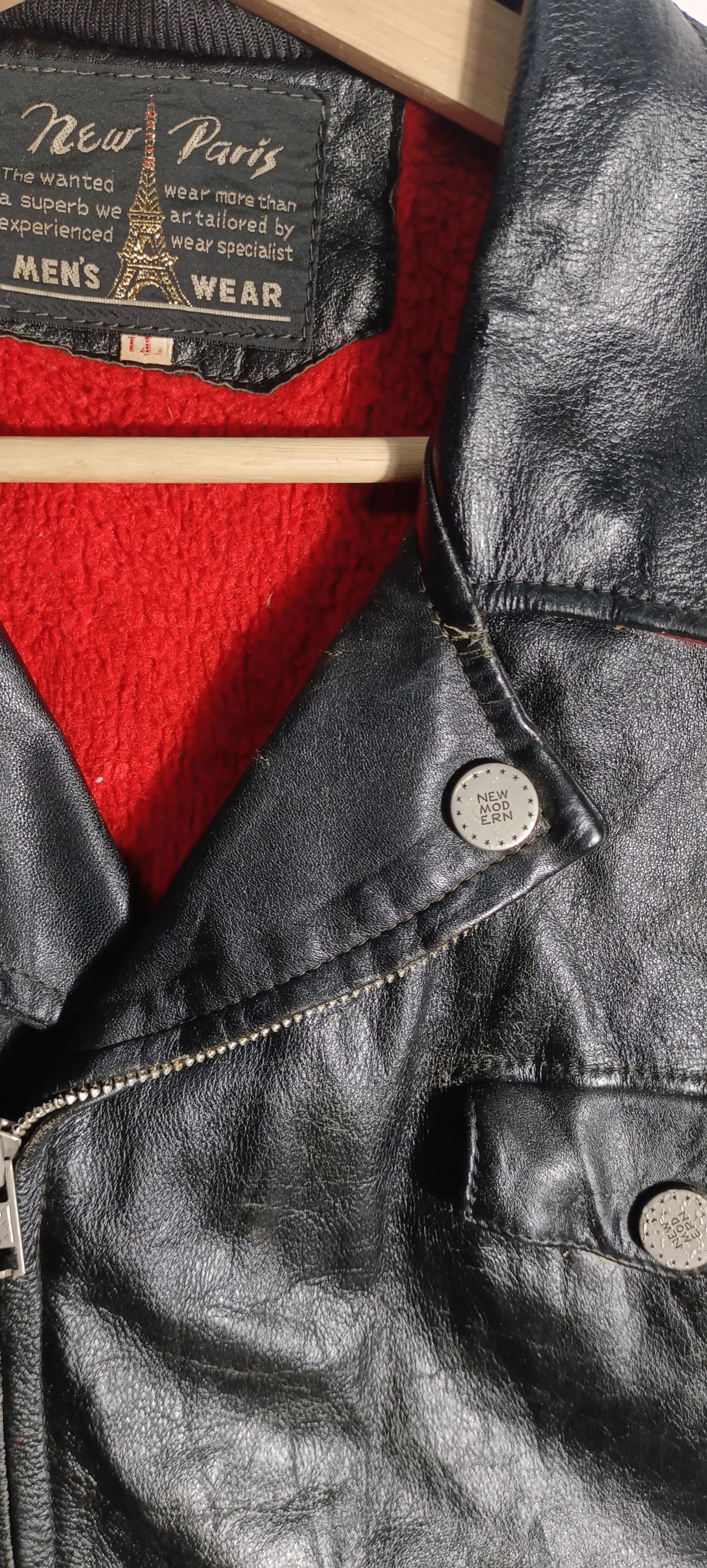 If Six Was Nine Vtg 1980s💥New Paris Bikers Leather Jacket Size US M / EU 48-50 / 2 - 12 Thumbnail