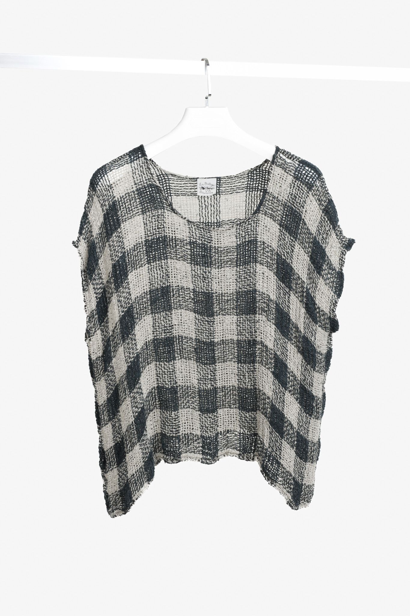 Other La Bottega di Brunella Loose Weave Green Check Linen Top Size ONE SIZE - 1 Thumbnail