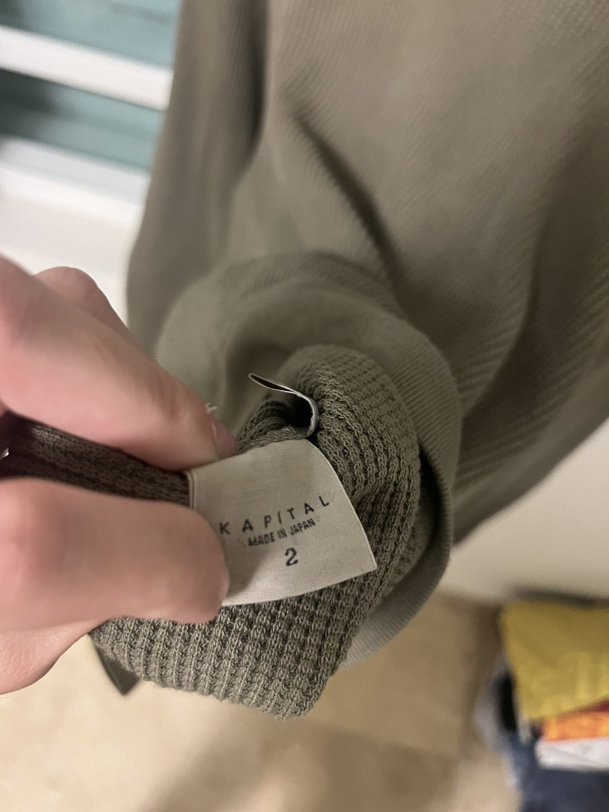 Kapital Kapital Eco Waffle Big Crew Sweatshirt Size US L / EU 52-54 / 3 - 7 Thumbnail