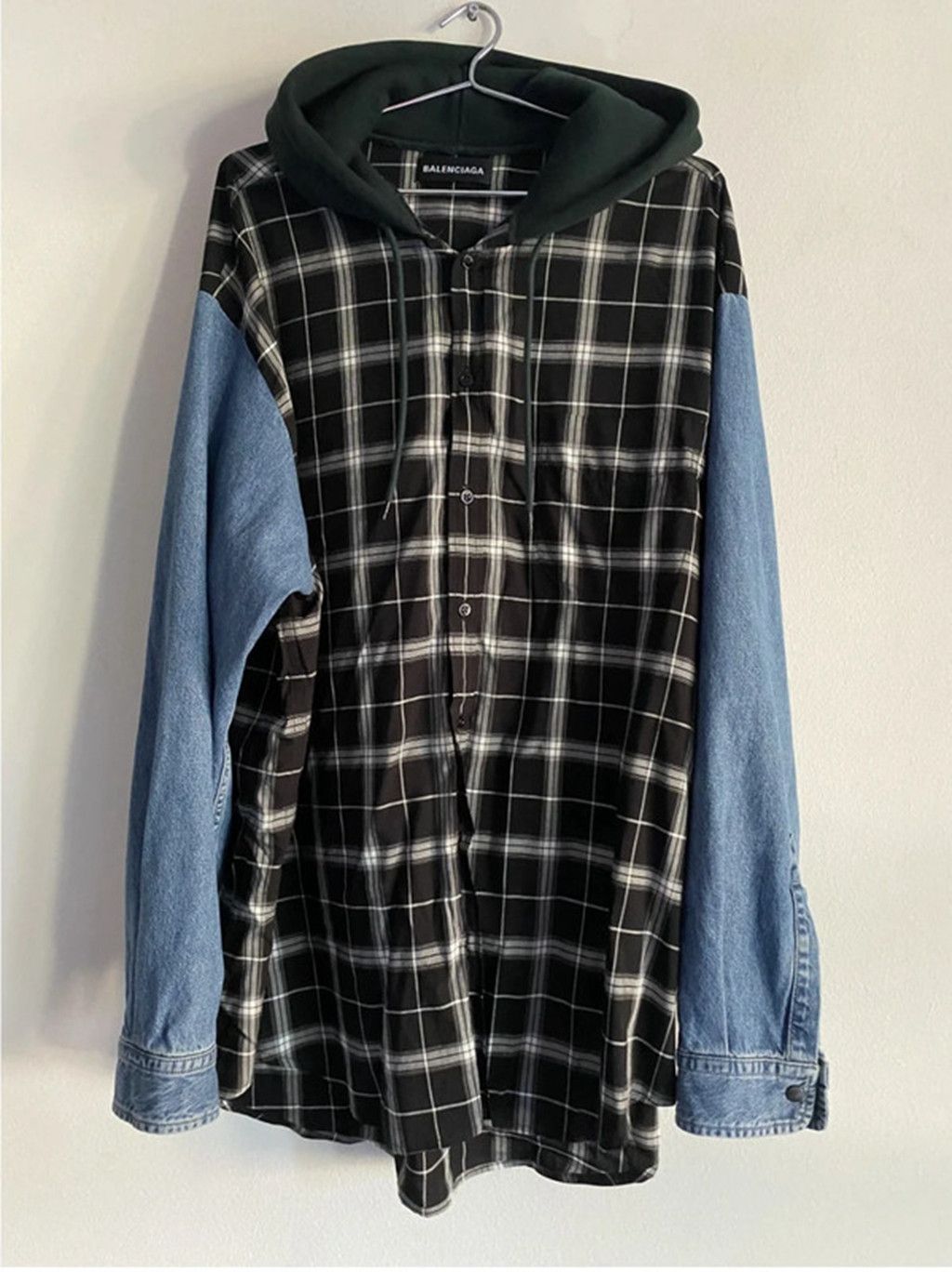 Balenciaga 3in1 Shirt Hoodie +Vest Denim Size US M / EU 48-50 / 2 - 3 Thumbnail