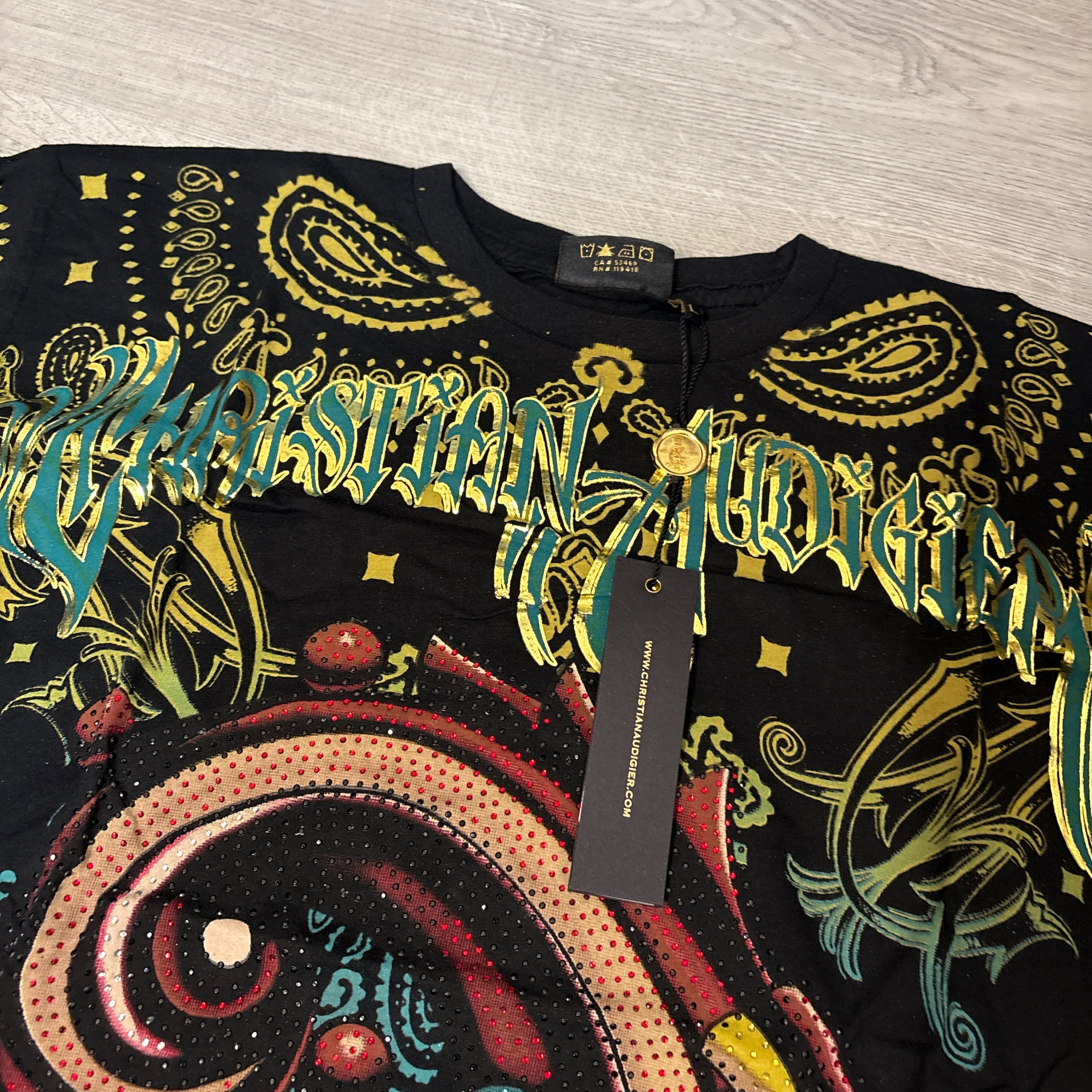 Christian Audigier Vintage Christian Audigier All Over Print Gold New Size US L / EU 52-54 / 3 - 5 Thumbnail