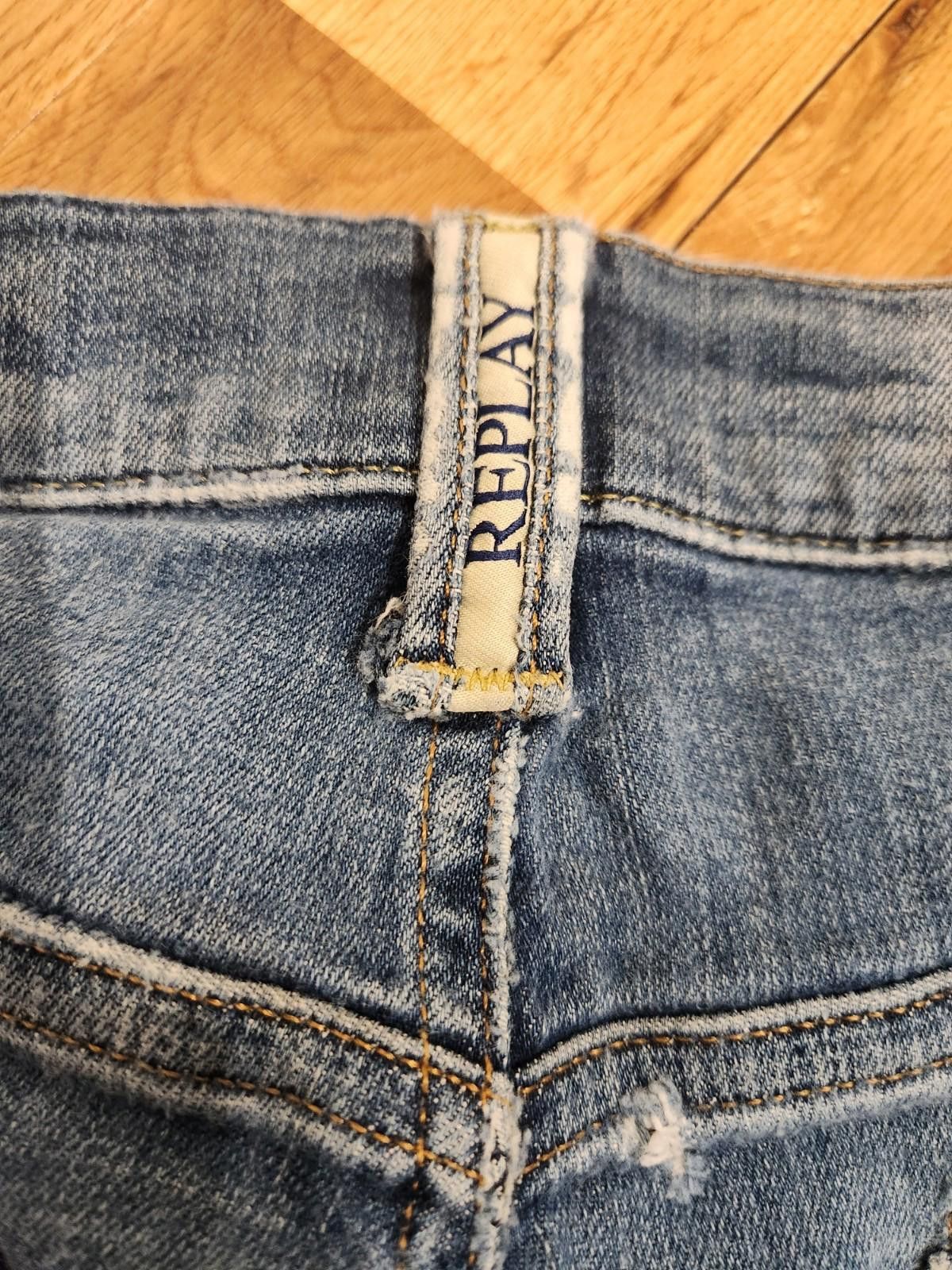 Replay Vintage Replay Distressed Slim Fit Jeans Mens 33X32 Blue Size US 33 - 7 Thumbnail