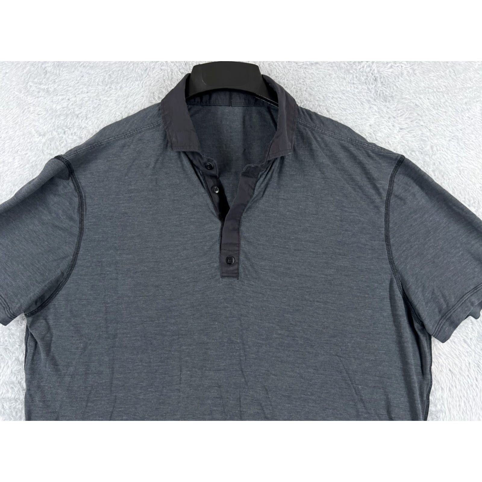 Lululemon Lululemon Polo Shirt Men XL Gray Short Sleeve Golf Polo Shirt Casual Workwear Sports Driving Golf Size US XL / EU 56 / 4 - 4 Thumbnail