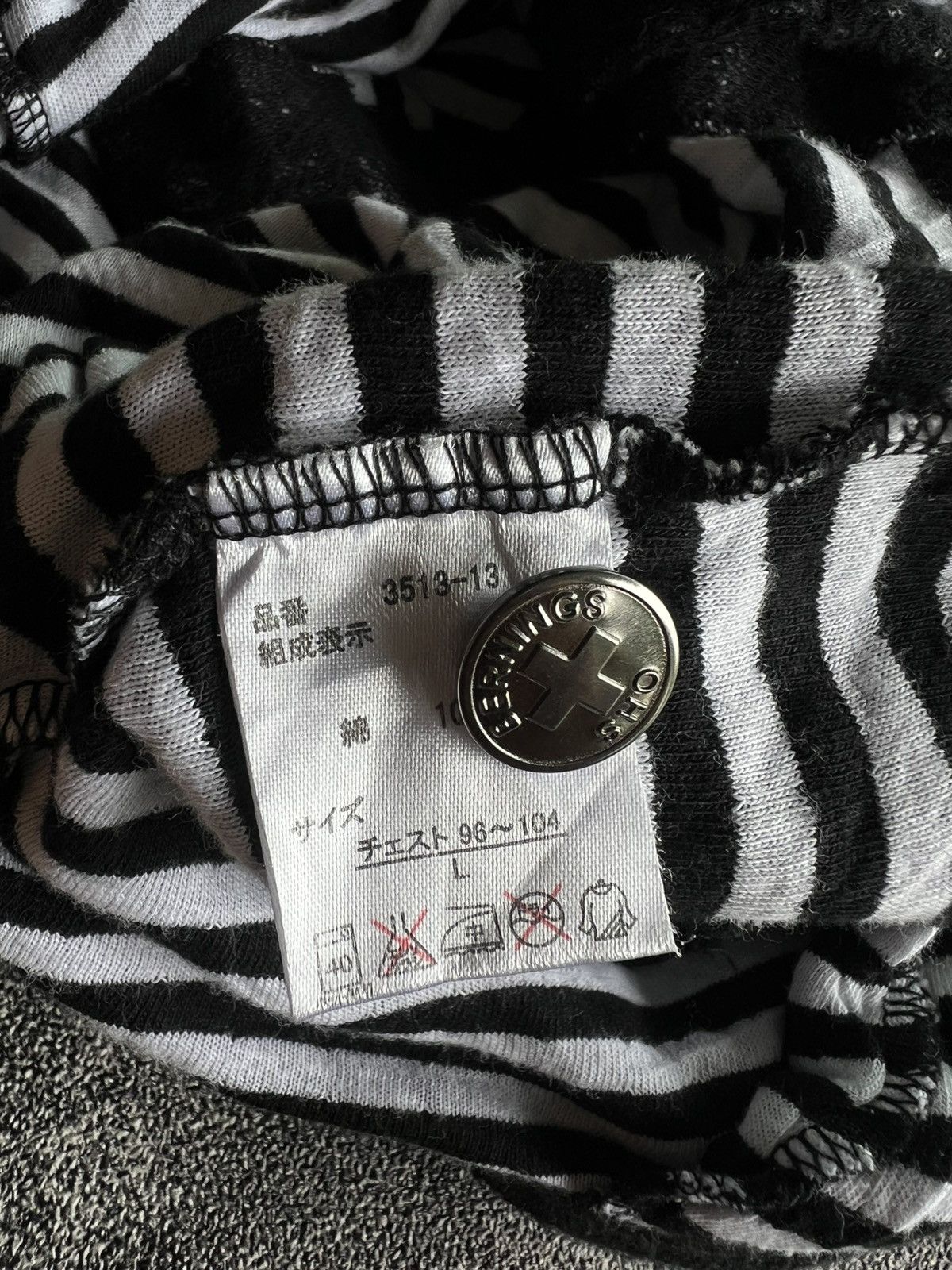 Japanese Brand Bernings Sho Stripe Cardigan Studed Size US L / EU 52-54 / 3 - 7 Thumbnail