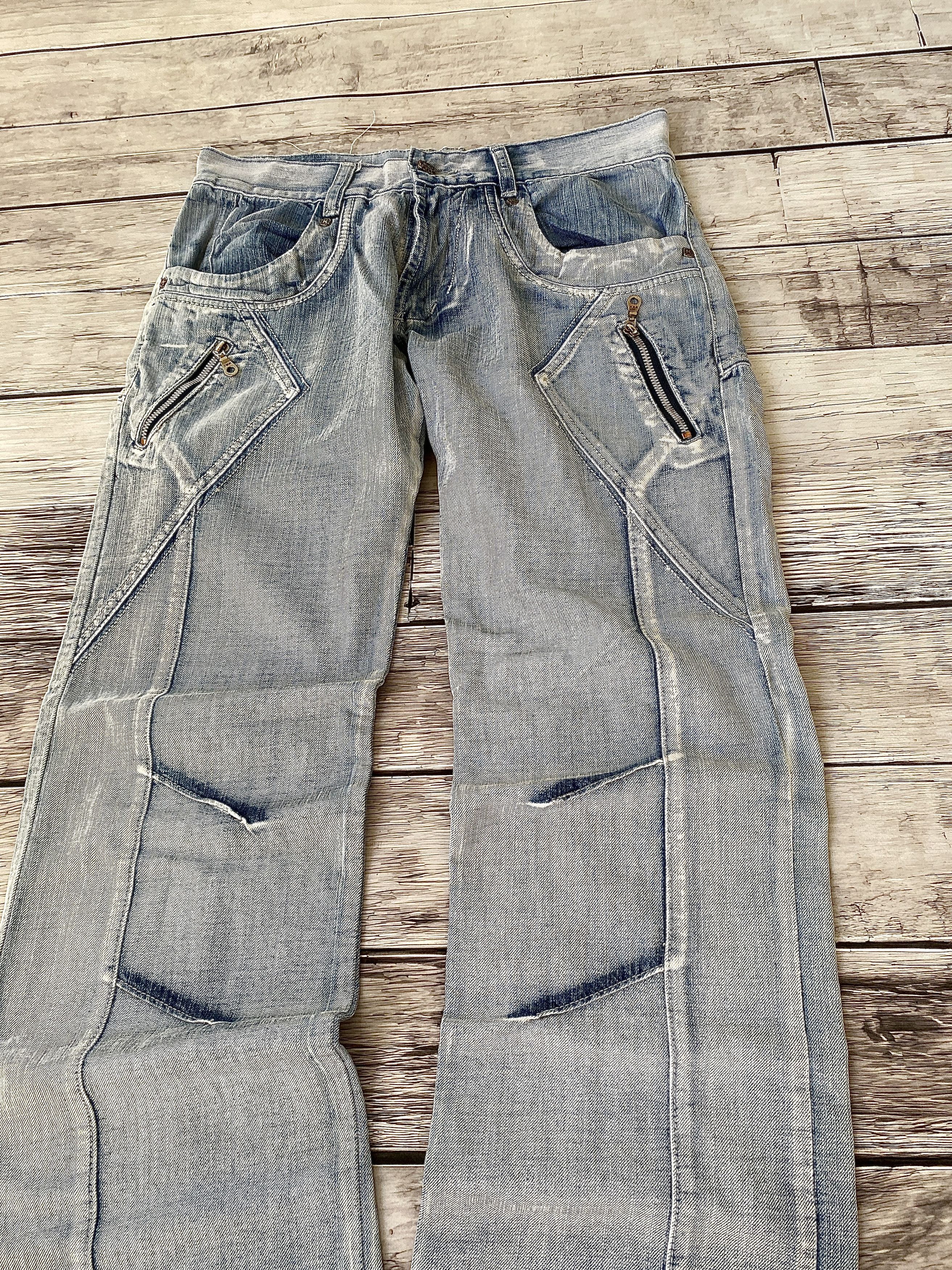 JNCO × Japanese Brand Vintage Baggy Rap sk8 Jnco Style Washed Jeans y2k Size US 32 / EU 48 - 3 Thumbnail