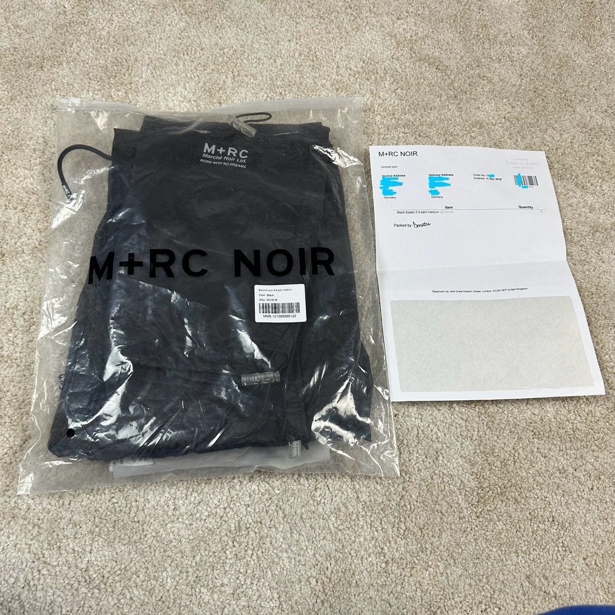 image of M Rc Noir M + Rc Noir Black Elastic Track Pants M 2018 With Reciept, Men's (Size 31)
