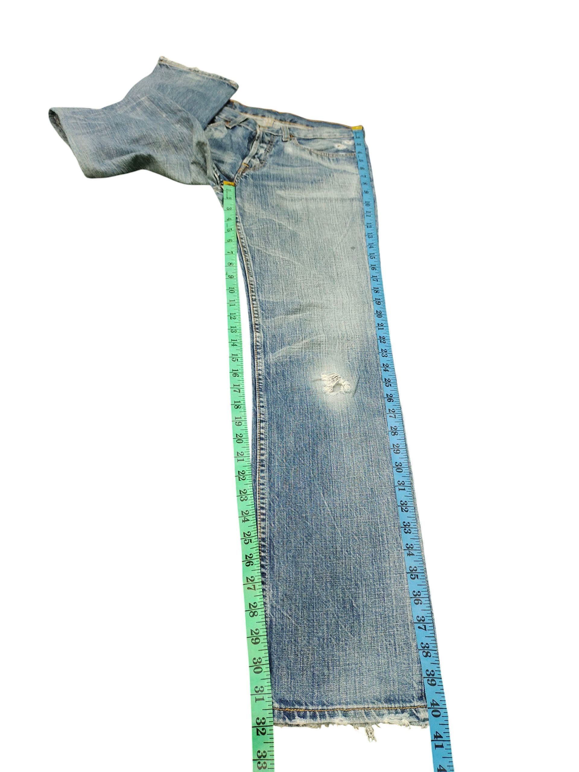 Levi's Vintage Levis 501 Clawmark Distress Jeans Hedi Slimane Size US 30 / EU 46 - 17 Thumbnail