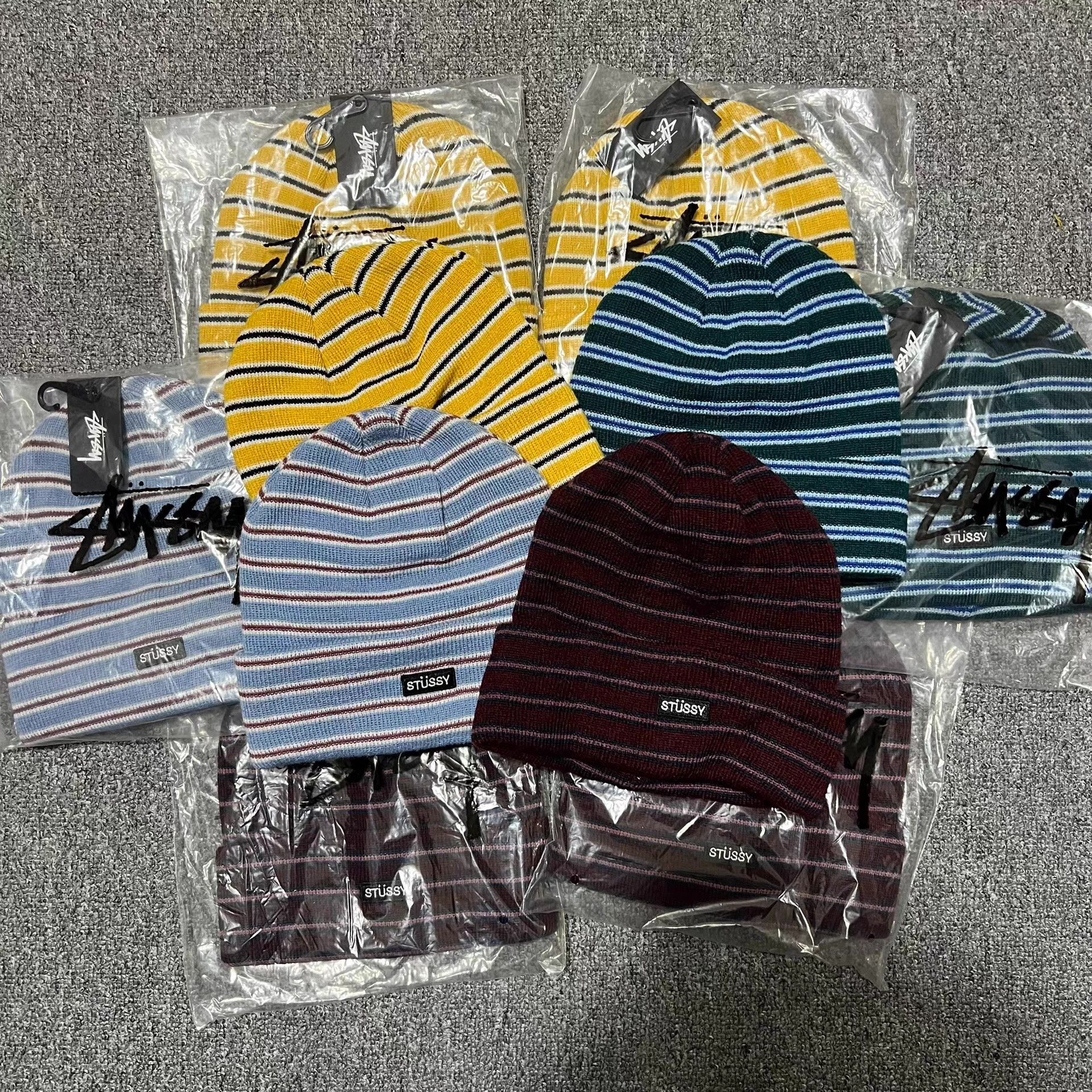Stussy Stussy Striped Retro Embroidered Knit Beanie Q7 Size ONE SIZE - 2 Thumbnail