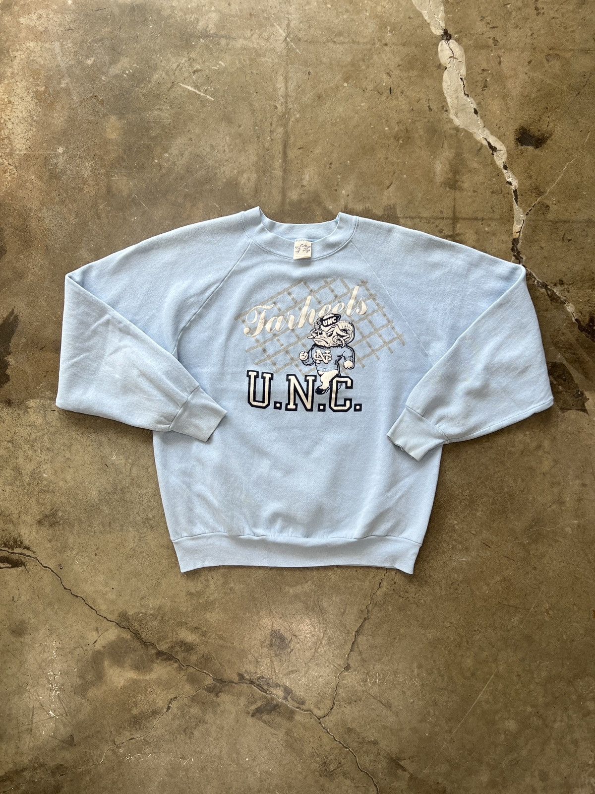 NCAA × Vintage Vintage 80s UNC Tarheels Rameses Crewneck XL Size US XL / EU 56 / 4 - 2 Thumbnail