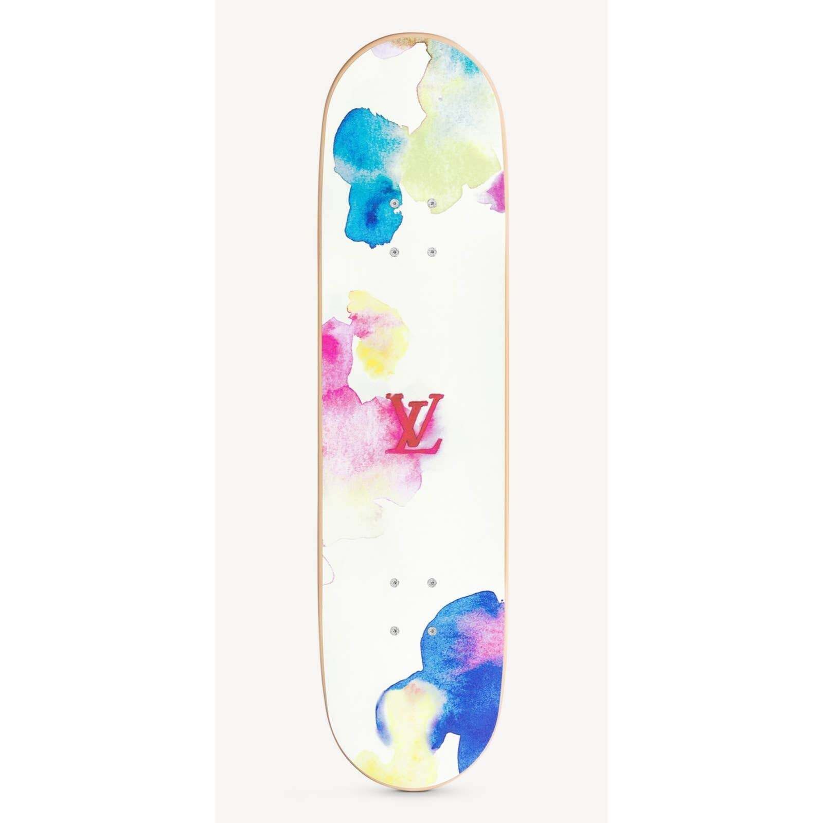 Louis Vuitton Louis Vuitton White Monogram Logo Skateboard Deck GI0622 Size ONE SIZE - 3 Thumbnail