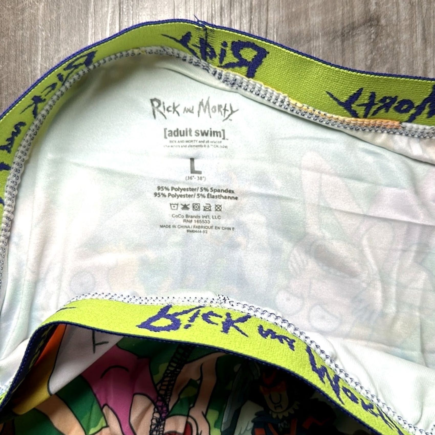Vintage Rick & Morty Boxer Brief and Sock Combo Set - Large Mens Underwear Boxer Brief Green Classic Regular Size L NSFW UF1410 Size 42R - 4 Thumbnail