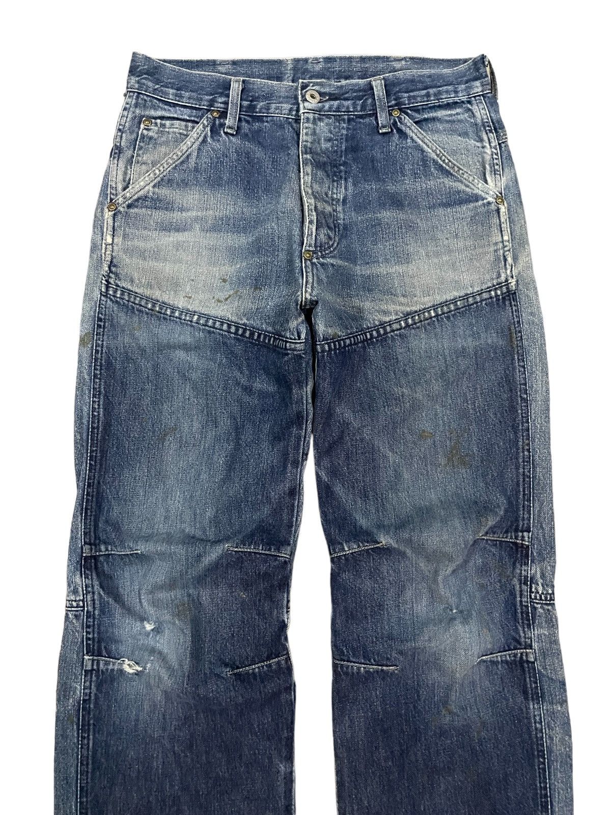G-Star Vintage G-Star Two Tone Avant Garde Style Loose Baggy Jeans Size US 31 - 3 Thumbnail