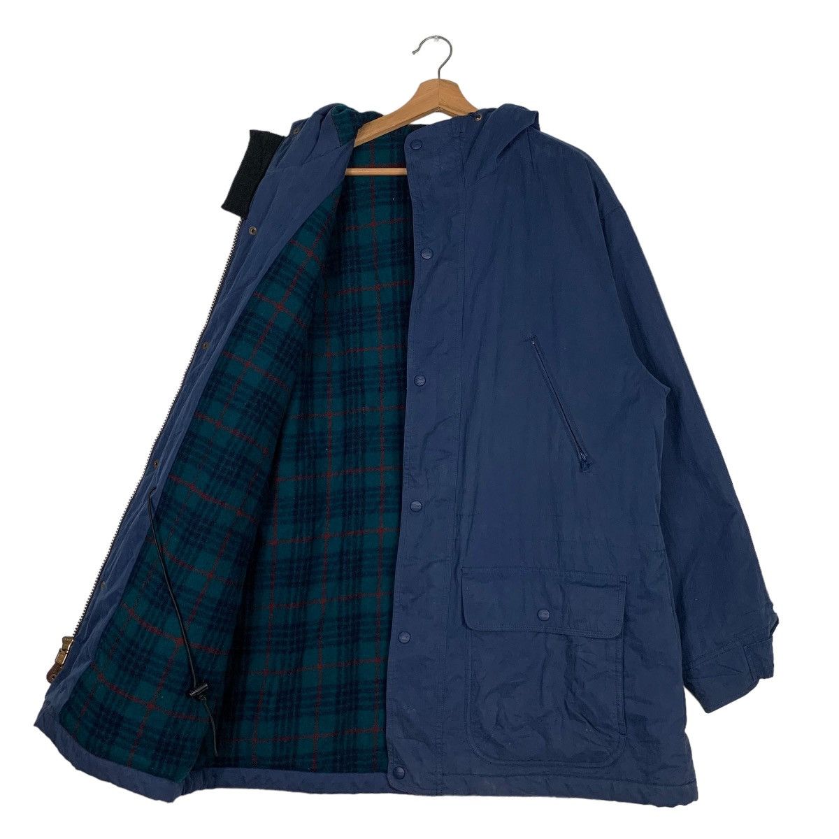 L.L. Bean L.L BEAN Tartan Lined Hooded Chore Jacket Parka #0353-C16 Size US L / EU 52-54 / 3 - 10 Thumbnail