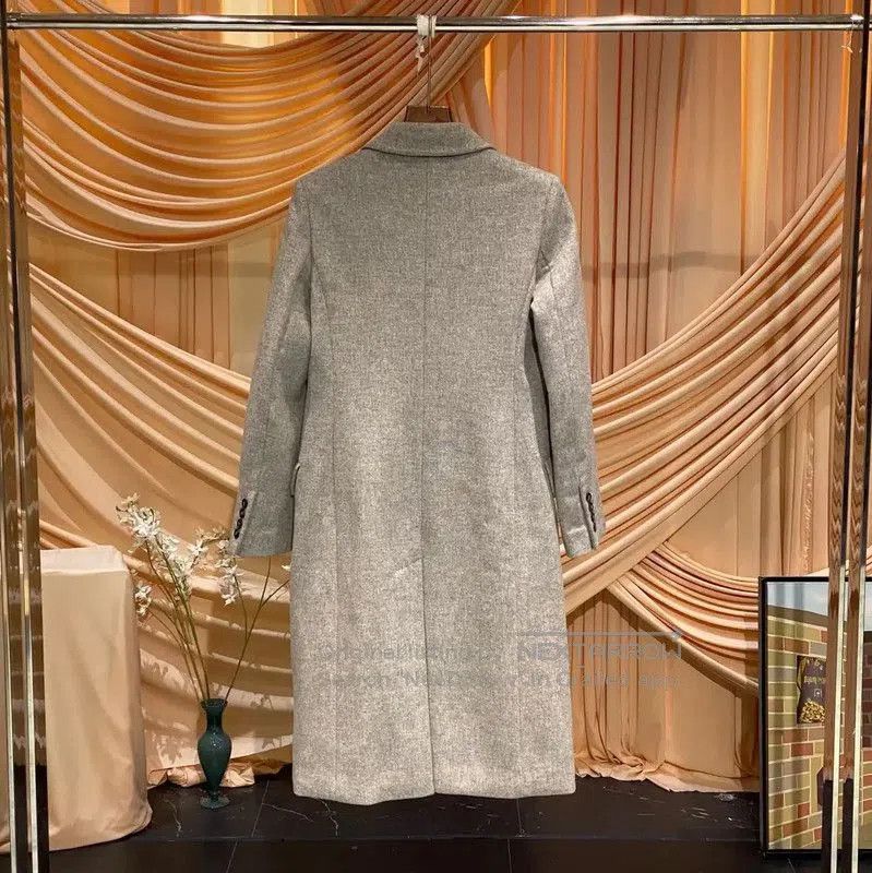 Max Mara MaxMara Gray Cashmere Women's Coat . Size L / US 10 / IT 46 - 2 Thumbnail