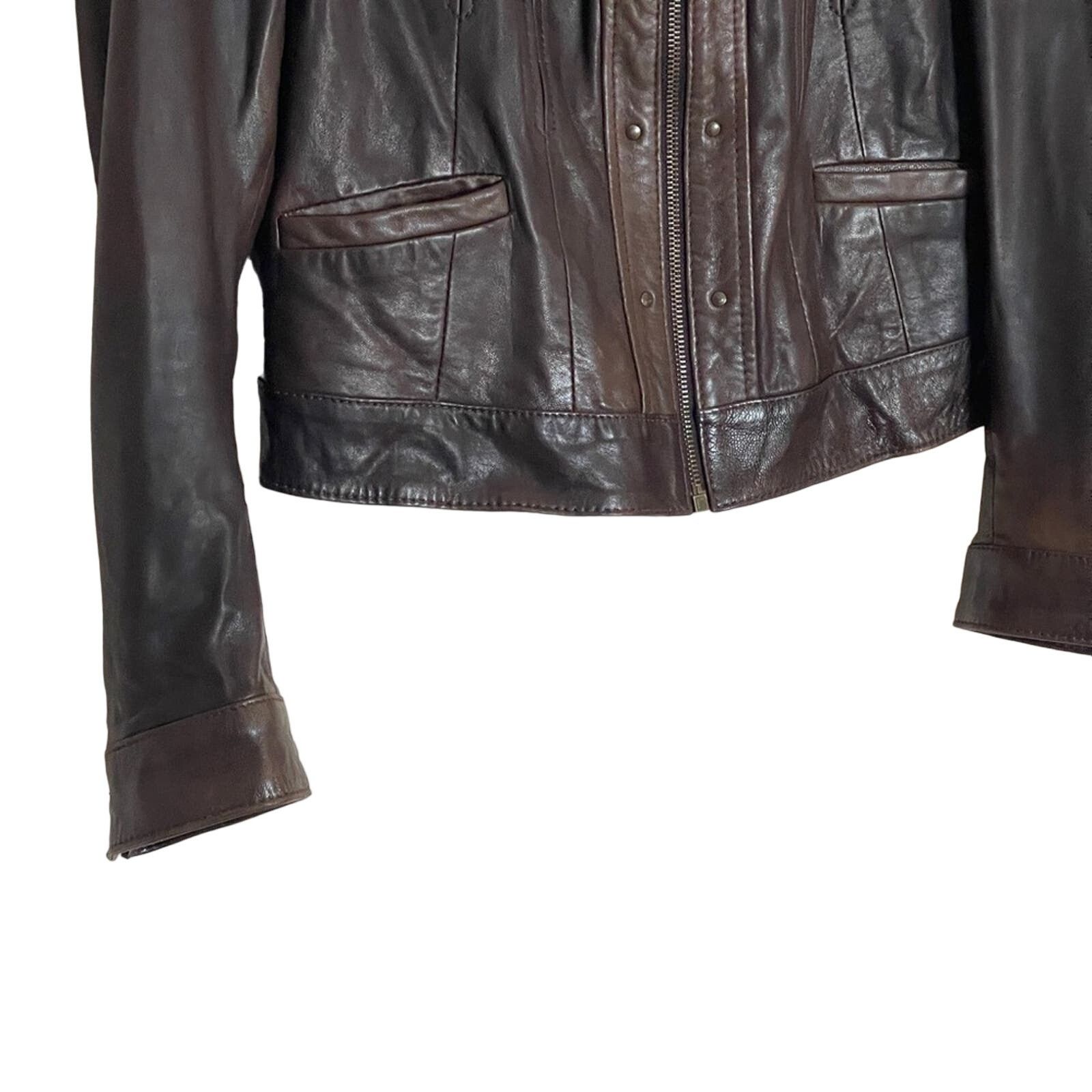 Levi's Levi’s Moto Sheepskin Leather Biker Jacket Size L Size L / US 10 / IT 46 - 4 Thumbnail
