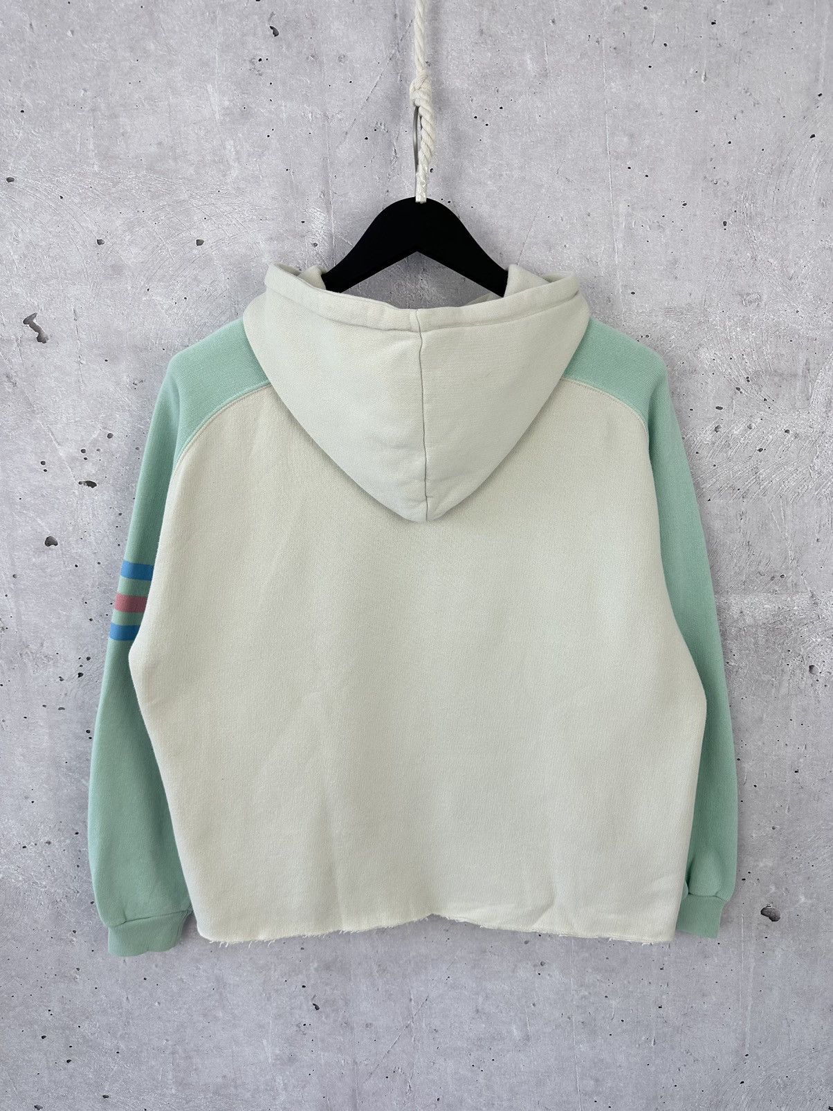 Levi's Vintage Levi’s Print Logo Distressed Ivory Women’s Hoodie Size M / US 6-8 / IT 42-44 - 5 Thumbnail