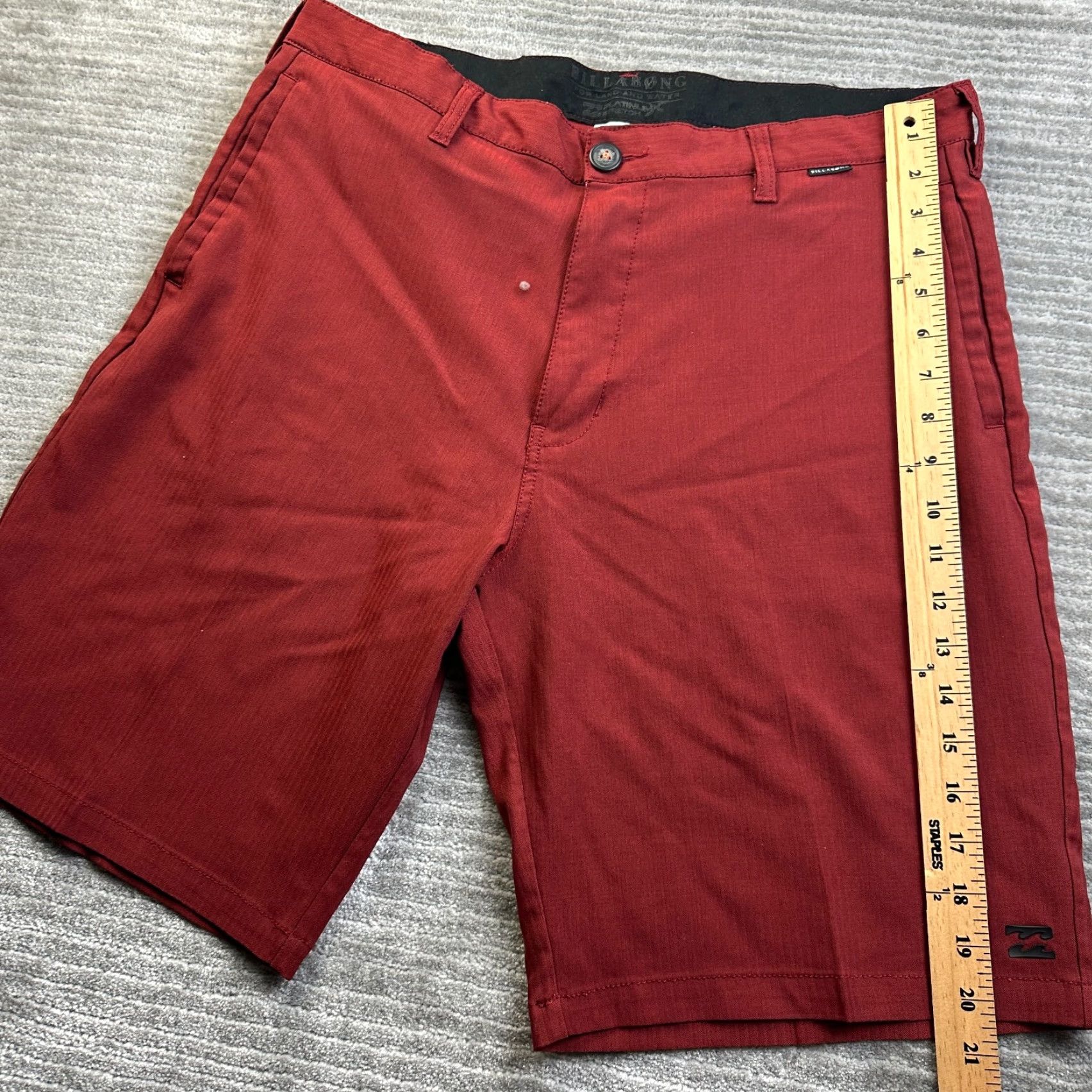 Billabong Billabong Shorts Mens 34 Red Chino Platinum X Chino Board Surfing Surfer Size US 34 / EU 50 - 7 Thumbnail