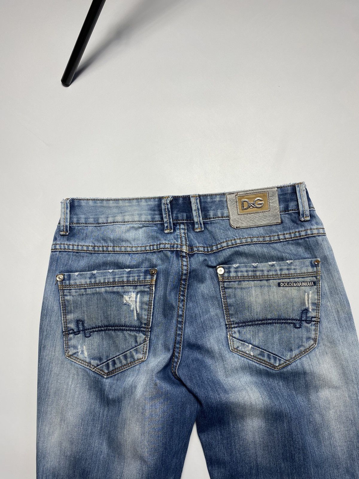 Dolce & Gabbana × Vintage Vintage Dolce Gabbana Washed Denim Distressed Y2K Retro 00s Size US 32 / EU 48 - 17 Thumbnail