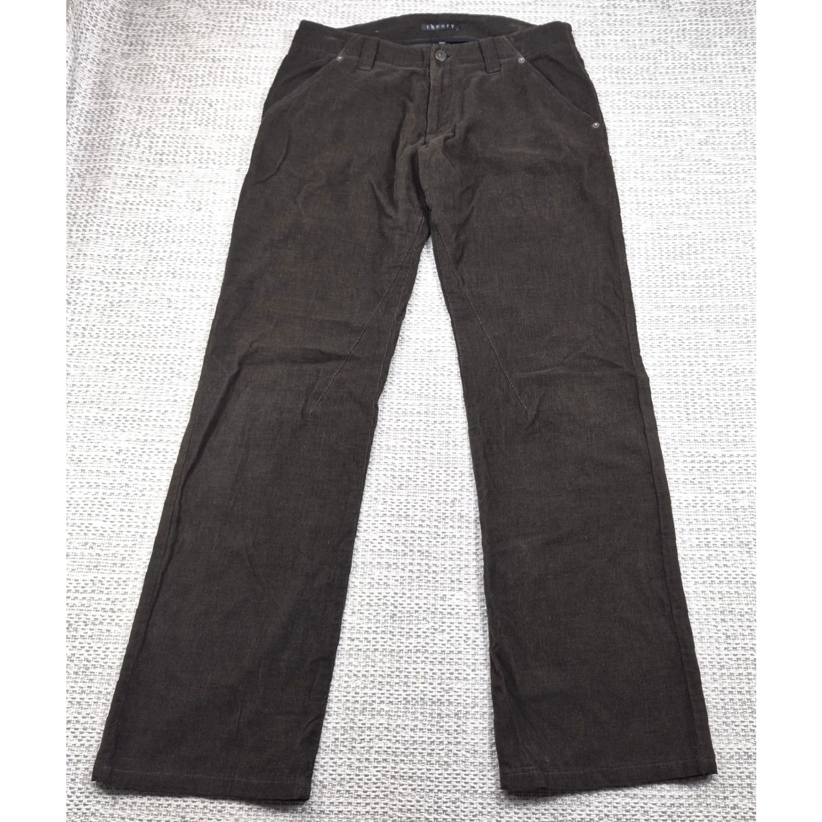 Theory Theory Corduroy Pants Mens 32x32 Straight Leg 5 Pocket Chino Brown Casual Fall Size US 32 / EU 48 - 2 Thumbnail