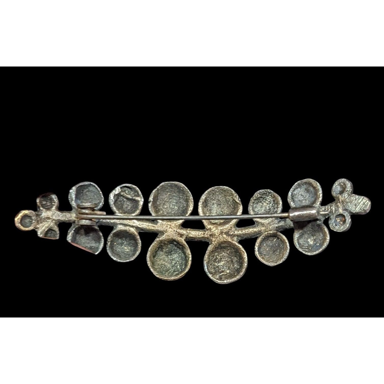 Other Vintage Silver Tone Bubble Leaf Foliage Brooch Size ONE SIZE - 5 Thumbnail