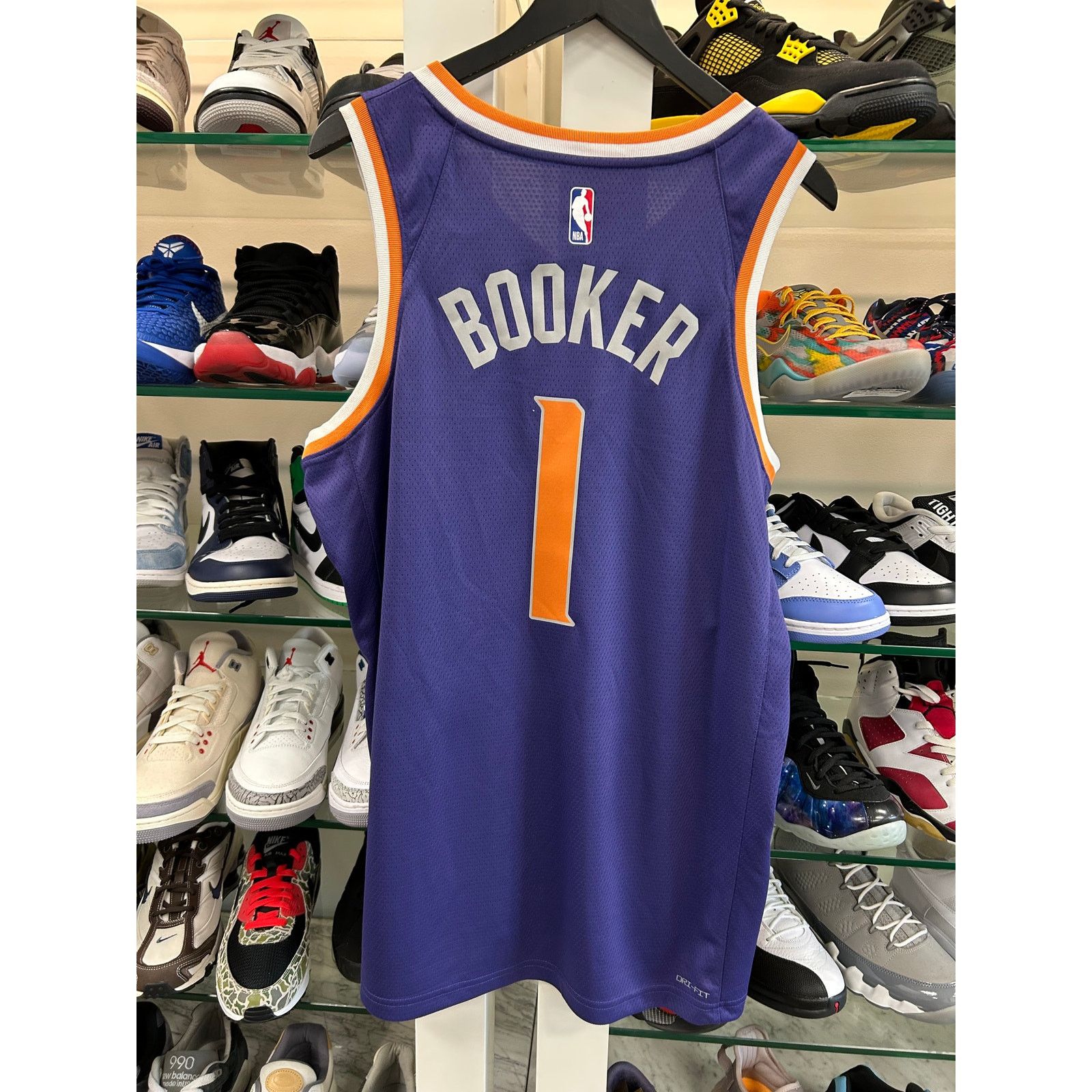 Nike New Devin Booker Phoenix Suns purple Icon Edition jersey L Size US L / EU 52-54 / 3 - 6 Thumbnail