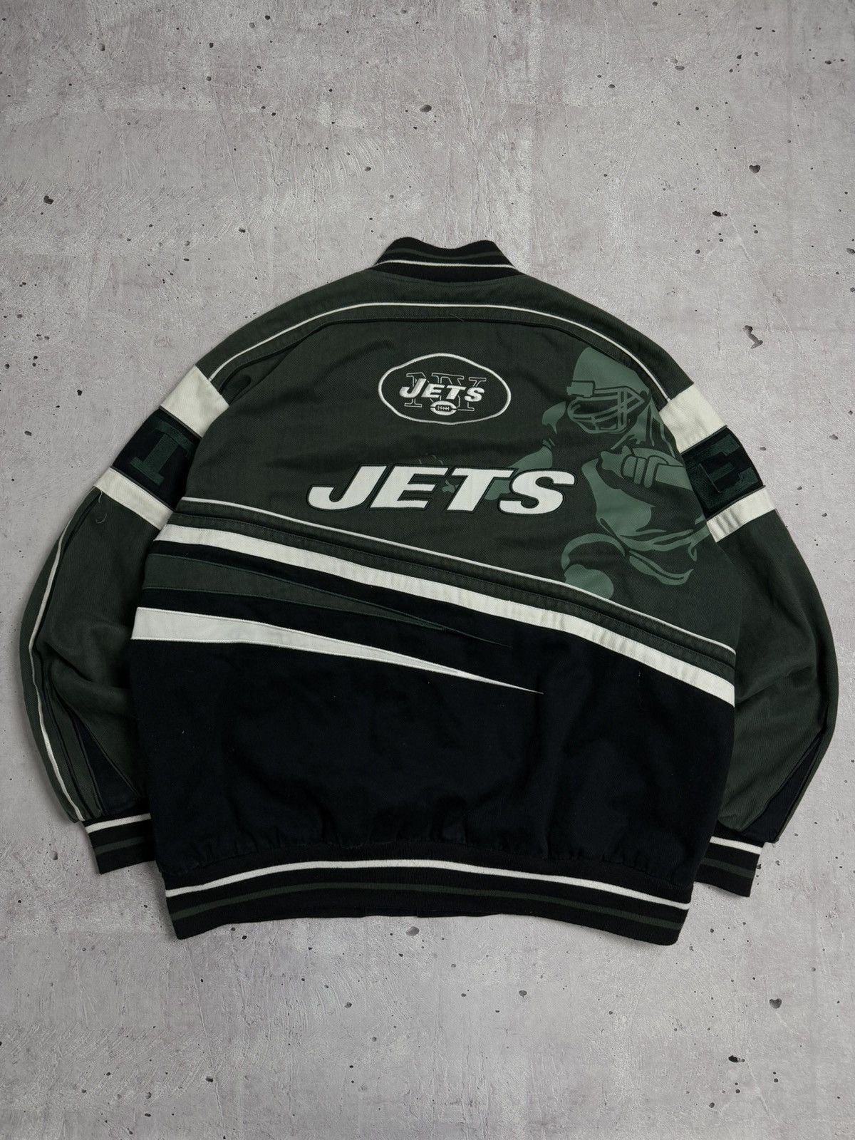 NFL Vintage New York Jets NFL Bomber Jacket 90s Size US XXL / EU 58 / 5 - 9 Thumbnail