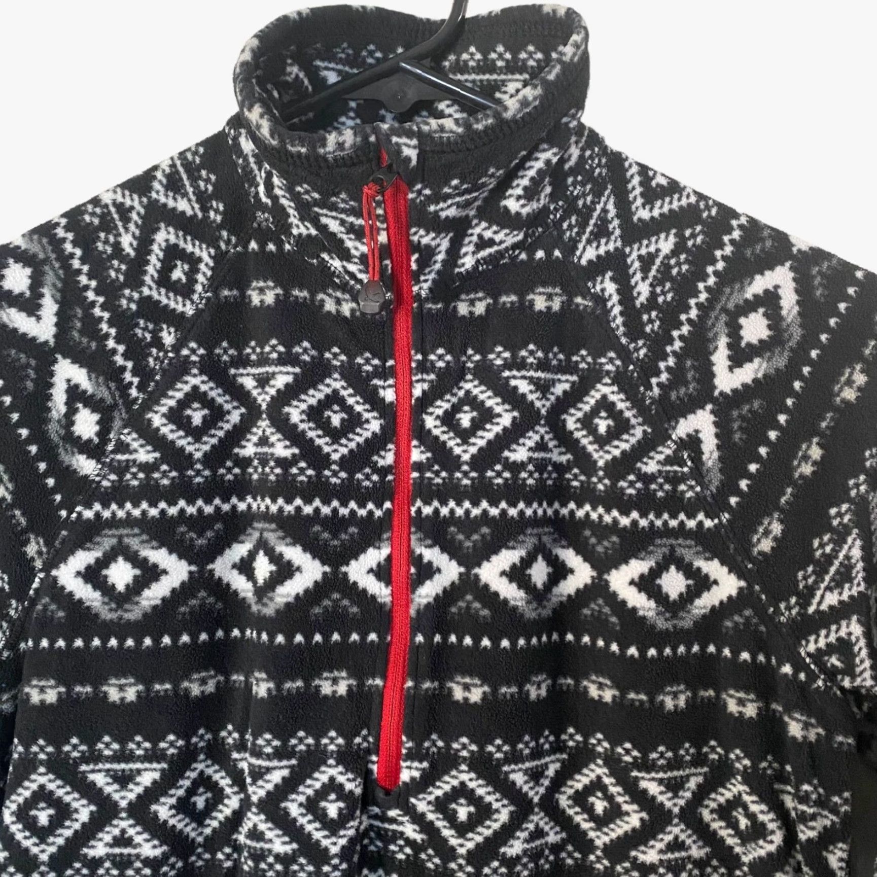 Eddie Bauer Eddie Bauer Sweater Women S Black Quest Fleece 1/4 Zip Mock Neck Aztec Pullover Outdoor Womens Size S / US 4 / IT 40 - 5 Thumbnail