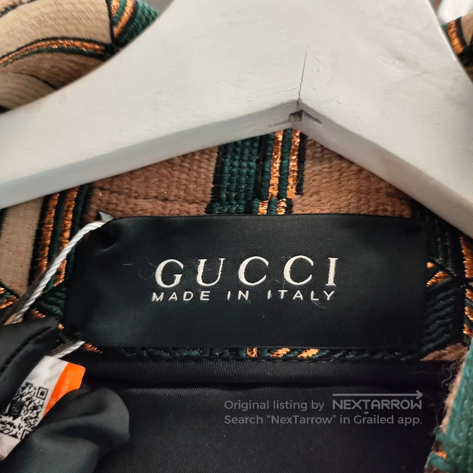 Gucci Gucci Brown Green Diamond Pattern Coat. Size US XXS / EU 40 - 3 Thumbnail