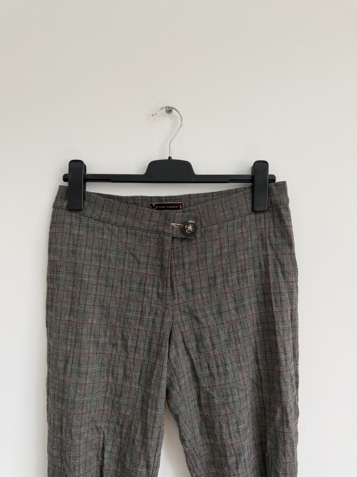 Cop Copine Cop.Copine France Plaid Checked Cropped Pants Avant-Garde Size 28" / US 6 / IT 42 - 3 Thumbnail