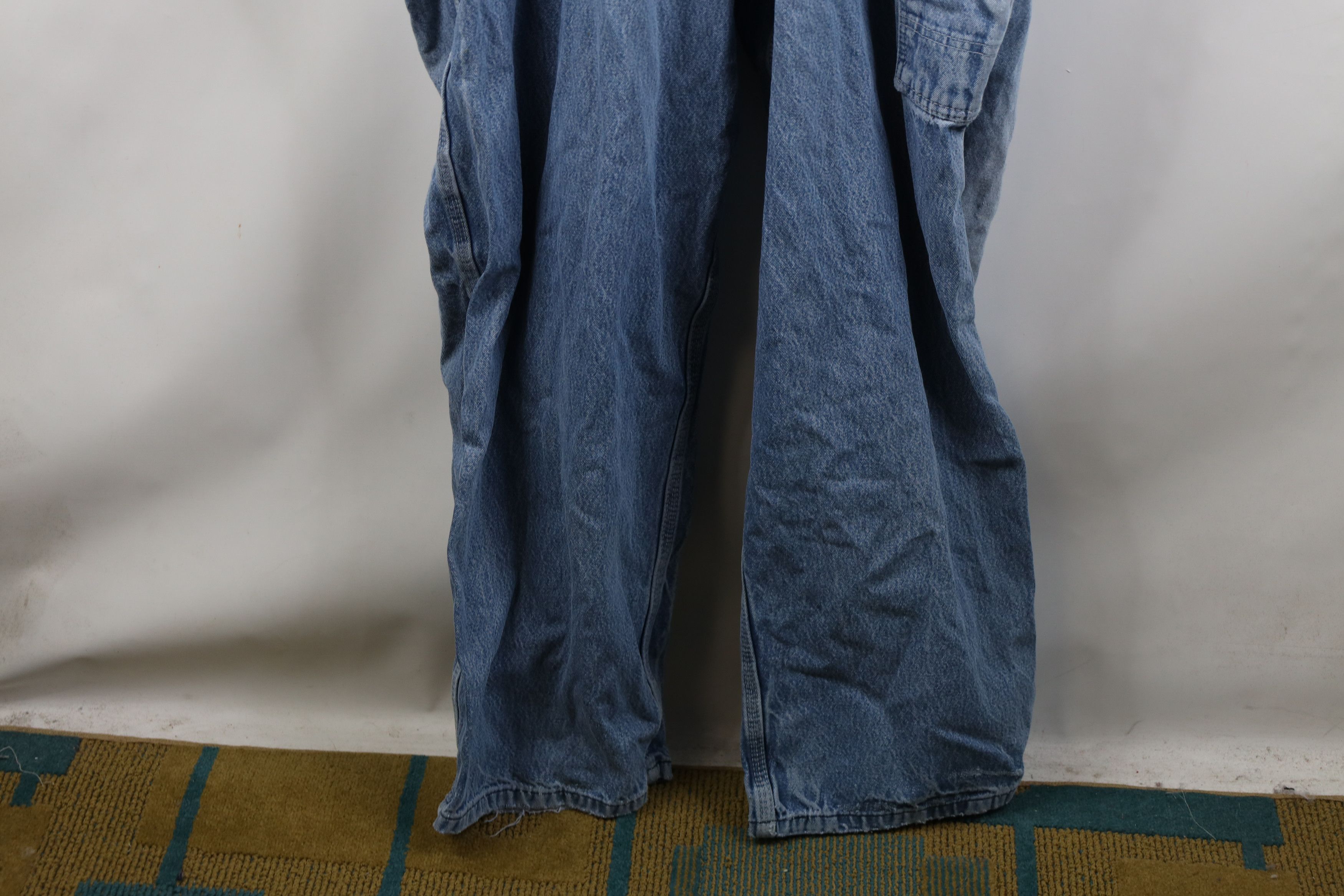 Vintage Vintage 90s Y2K Streetwear Thrashed Wide Leg Denim Overalls Size US 42 / EU 58 - 20 Thumbnail